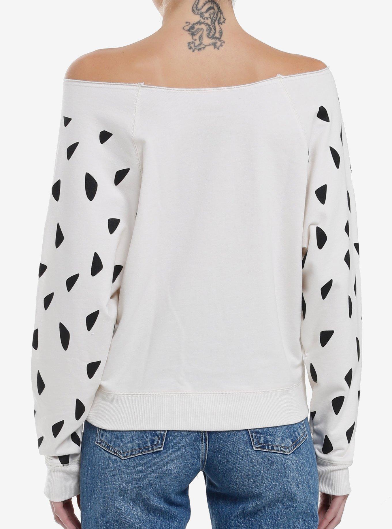 The Flintstones Characters Off-Shoulder Girls Sweater, MULTI, alternate - view 3