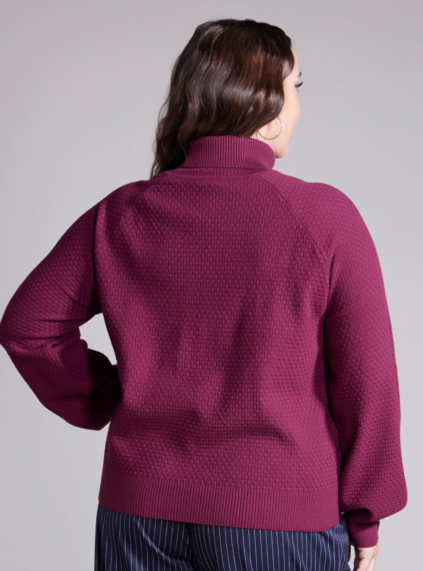 Her Universe Star Wars Ahsoka Tano Cutout Sweater Top Plus Size, BURGUNDY, alternate - view 3
