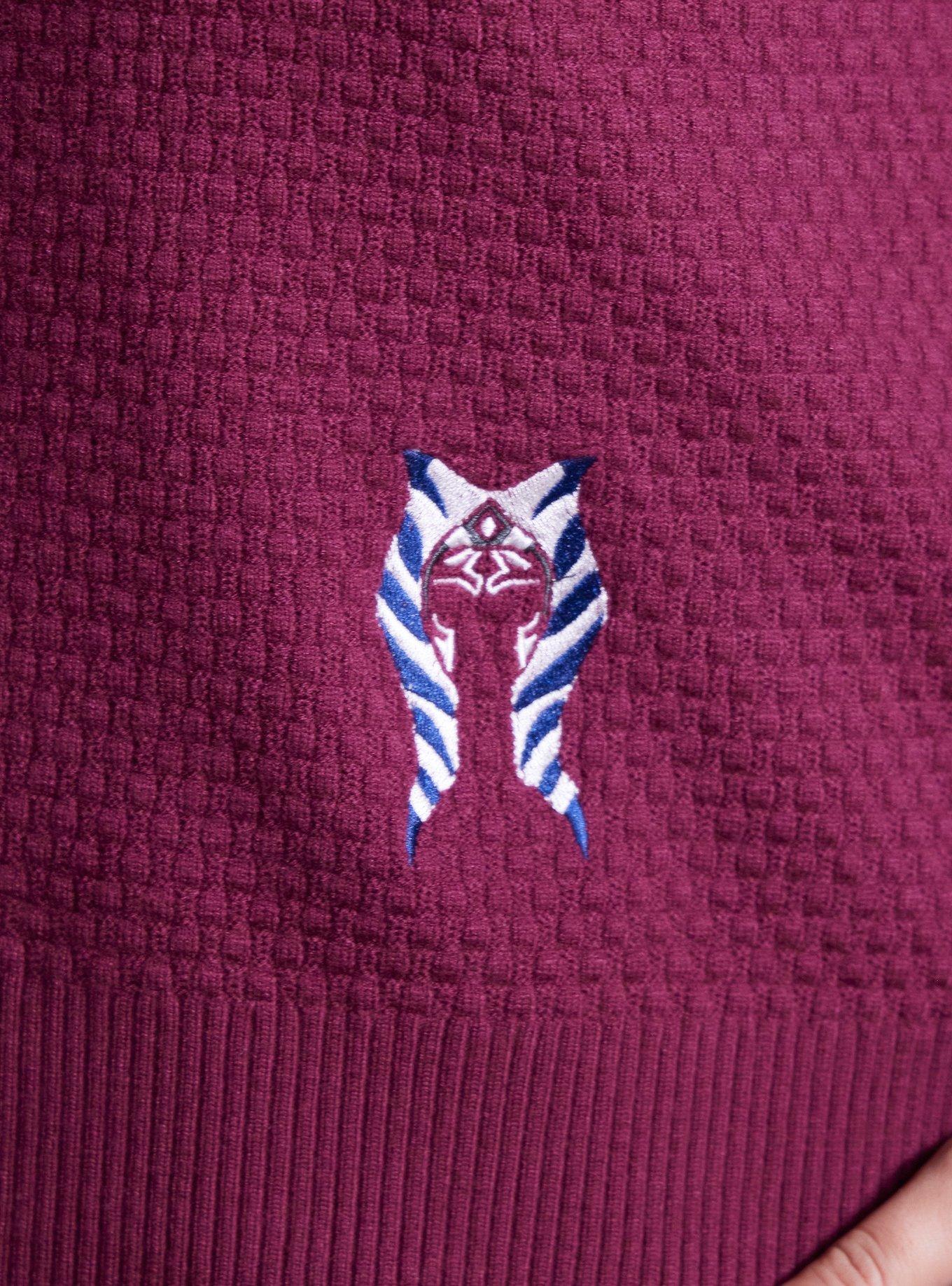 Her Universe Star Wars Ahsoka Tano Cutout Sweater Top Plus Size, BURGUNDY, alternate - view 4