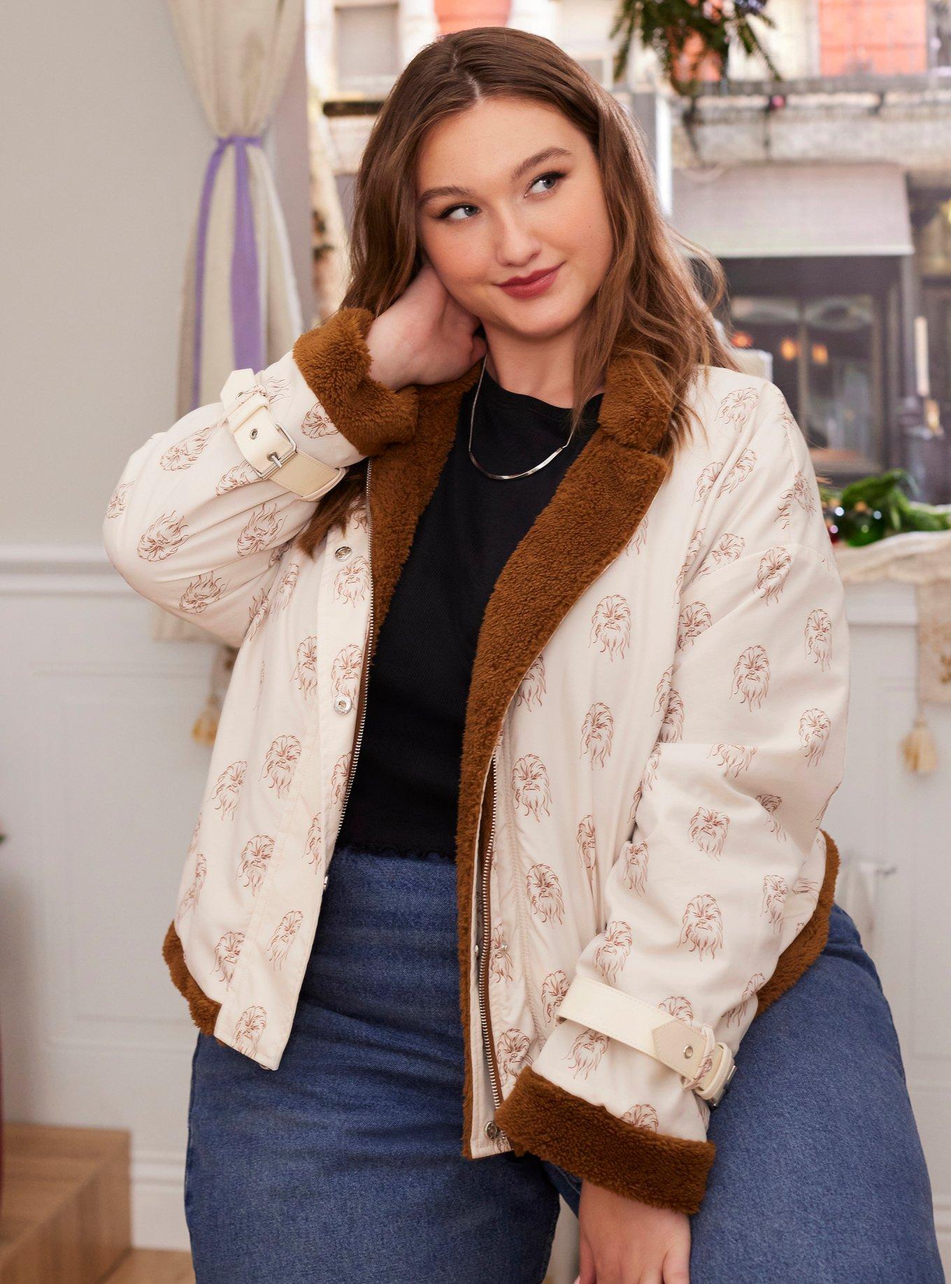 Her Universe Star Wars Chewbacca Sherpa Reversible Jacket Plus Size, MULTI, alternate - view 4