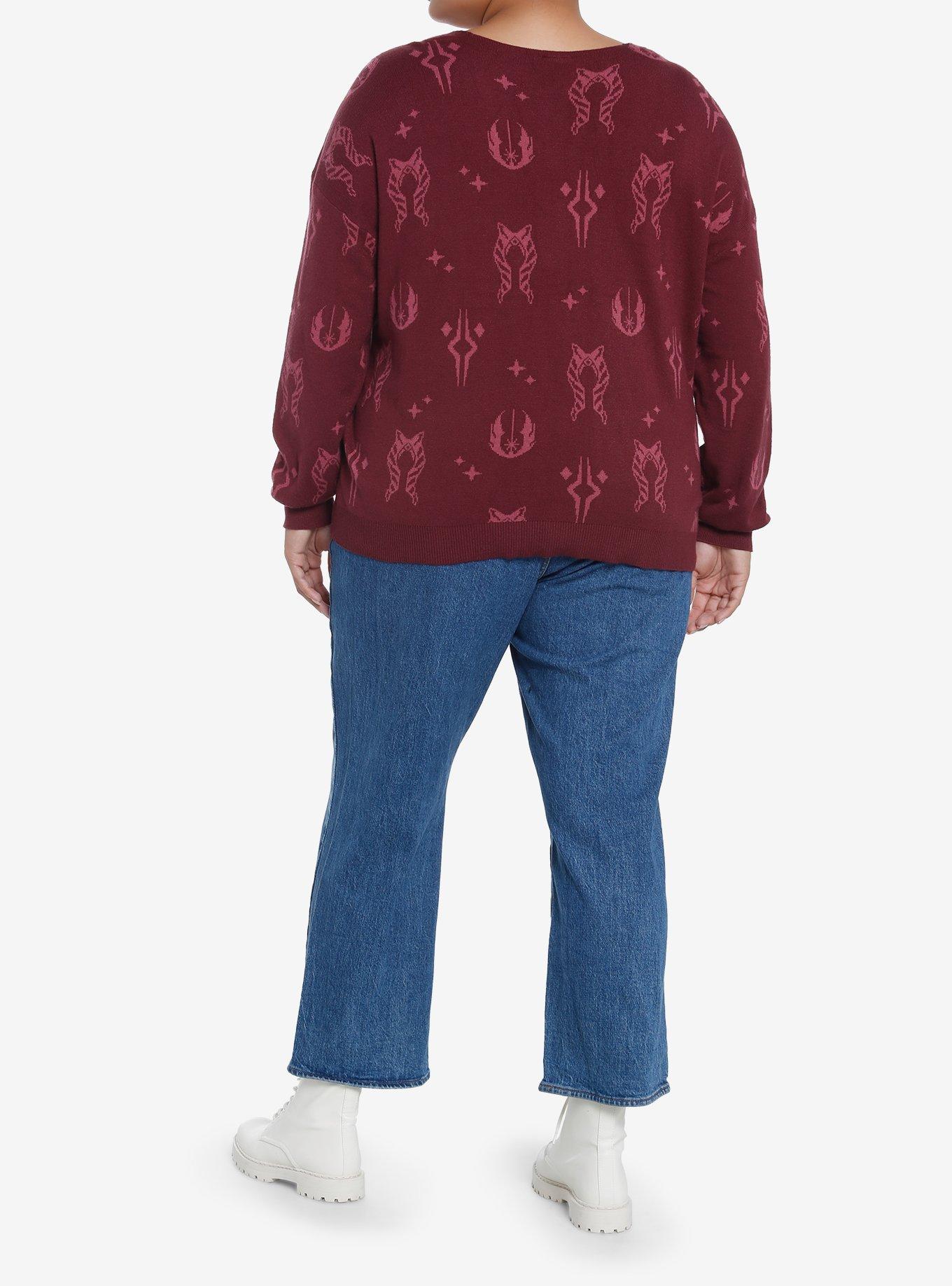 Her Universe Star Wars: The Clone Wars Ahsoka Jedi V-Neck Sweater Plus Size, MULTI, alternate - view 3