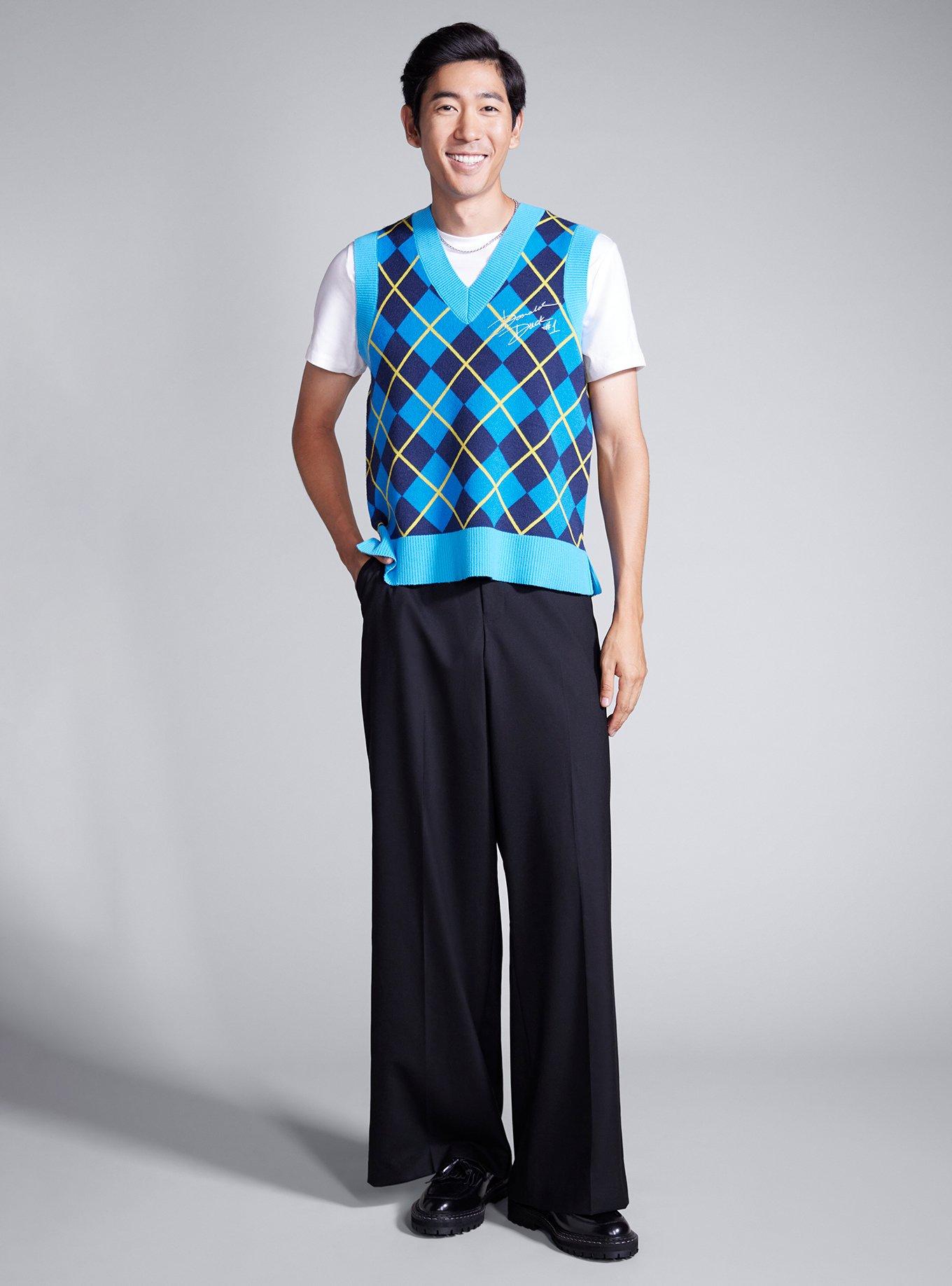 Her Universe Disney Donald Duck Argyle Sweater Vest, MULTI, alternate - view 3