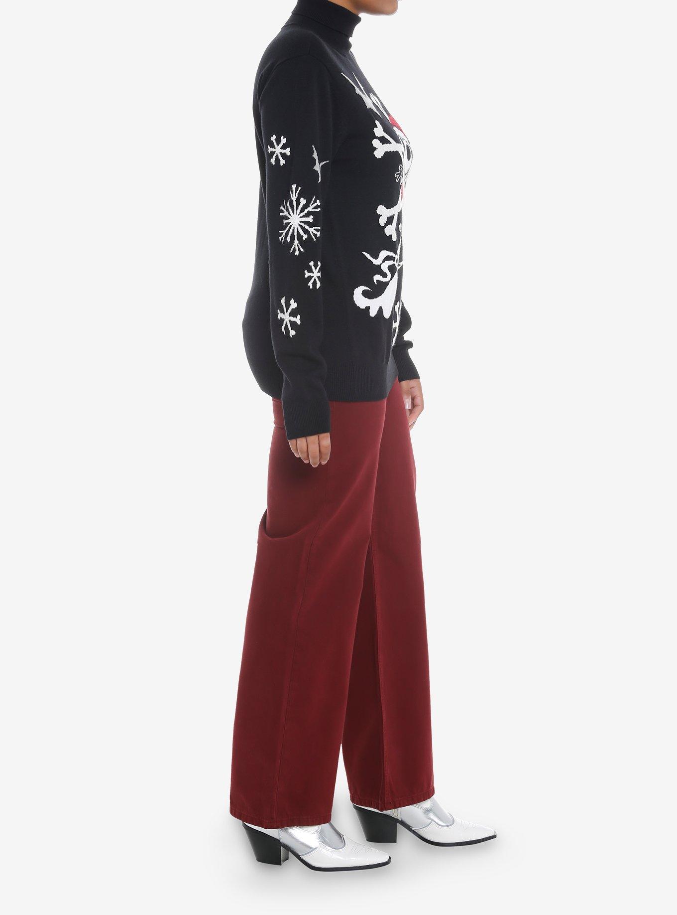 Her Universe The Nightmare Before Christmas Jack Snowflake Knit Turtleneck Sweater, MULTI, alternate - view 4