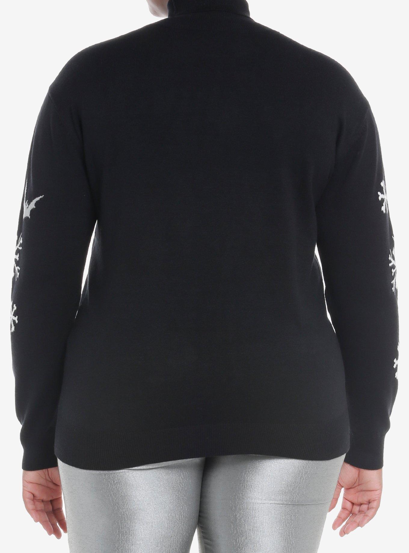 Her Universe The Nightmare Before Christmas Jack Snowflake Knit Turtleneck Sweater Plus Size, MULTI, alternate - view 3