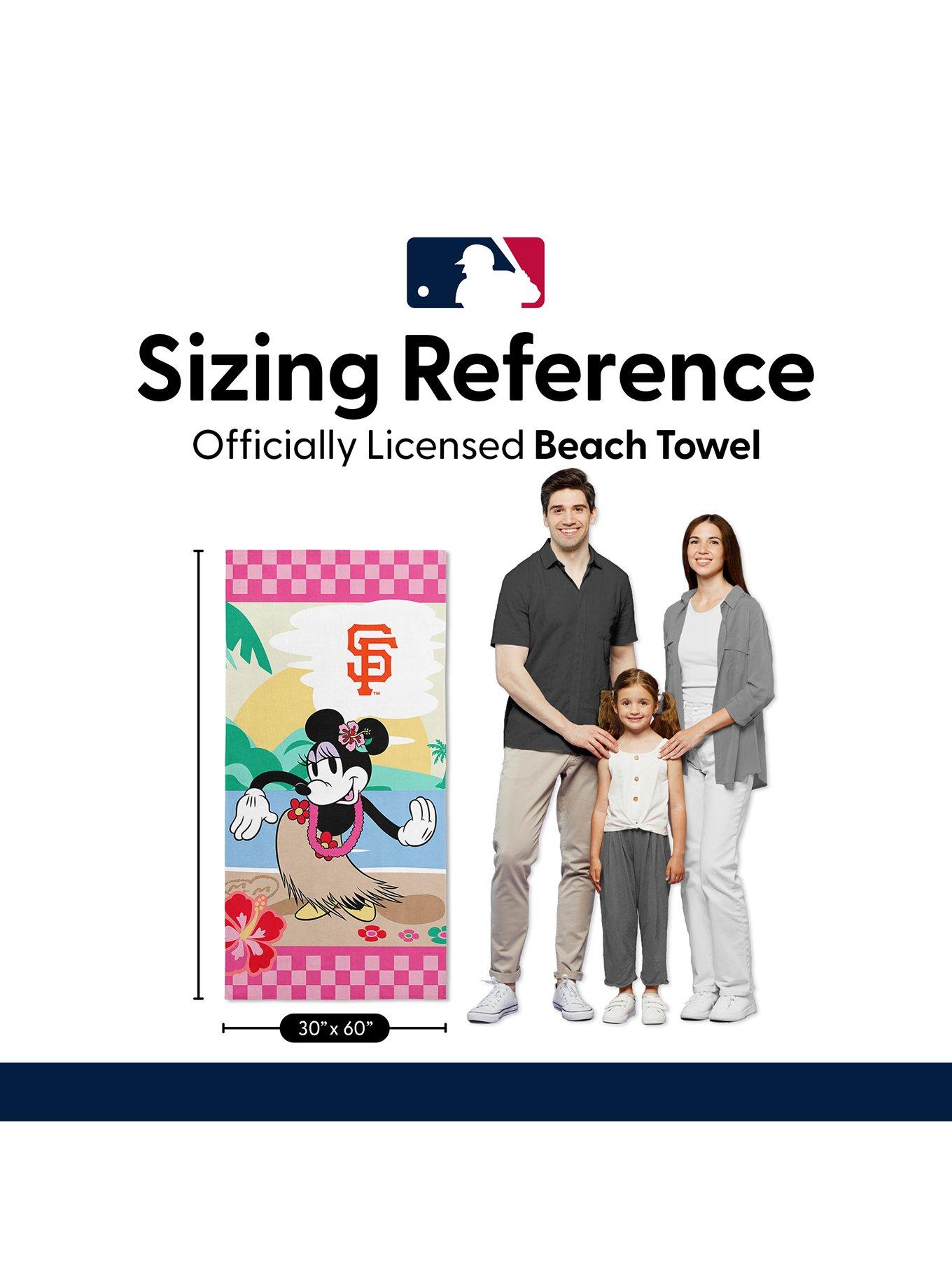 MLB San Francisco Giants Disney Minnie Mouse Beachy Check Pink Microfiber Beach Towel, , alternate - view 6