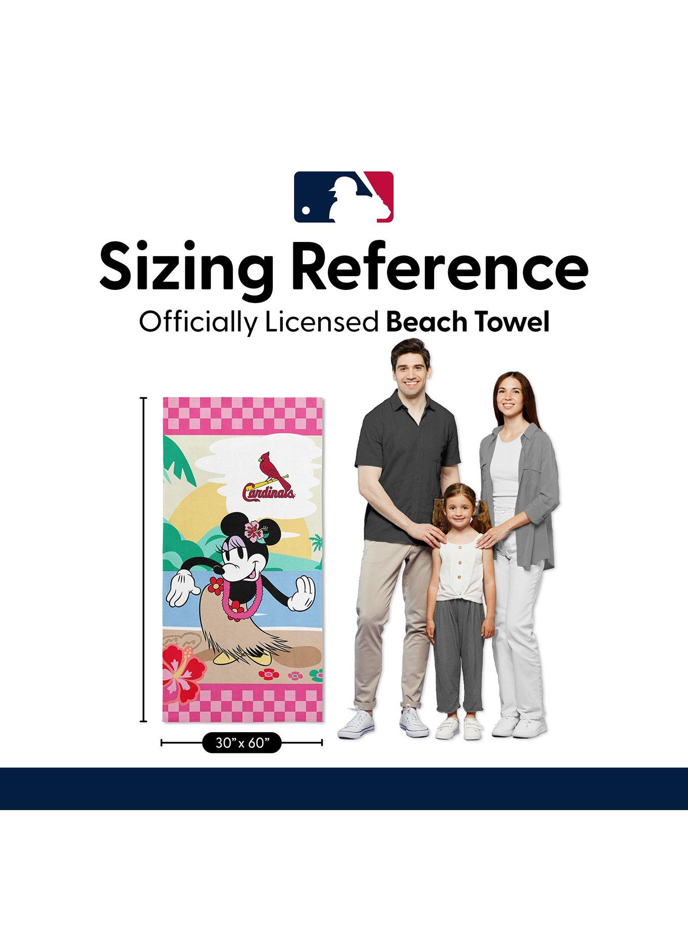 MLB St. Louis Cardinals Disney Minnie Mouse Beachy Check Pink Microfiber Beach Towel, , alternate - view 6
