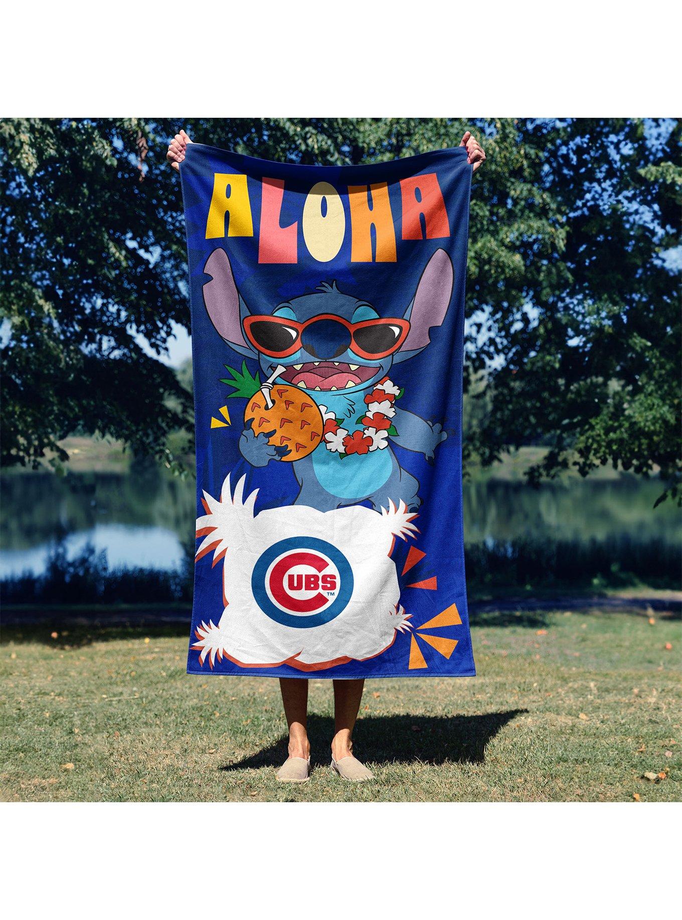 MLB Chicago Cubs Disney Lilo & Stitch Tropic Royal Microfiber Beach Towel, , alternate - view 4