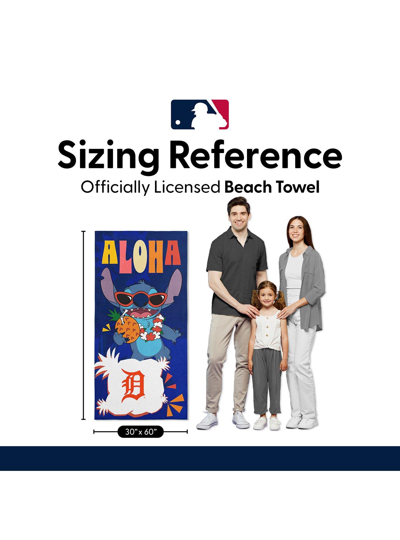 MLB Detroit Tigers Disney Lilo & Stitch Tropic Royal Microfiber Beach Towel, , alternate - view 6