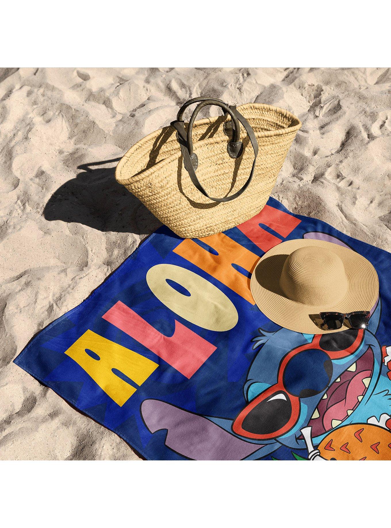 MLB Milwaukee Brewers Disney Lilo & Stitch Tropic Royal Microfiber Beach Towel, , alternate - view 3