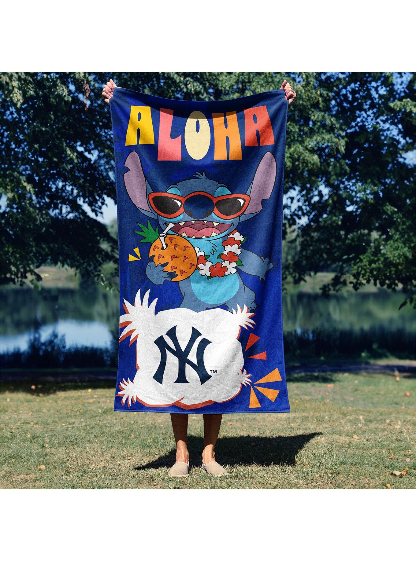 MLB New York Yankees Disney Lilo & Stitch Tropic Royal Microfiber Beach Towel, , alternate - view 4