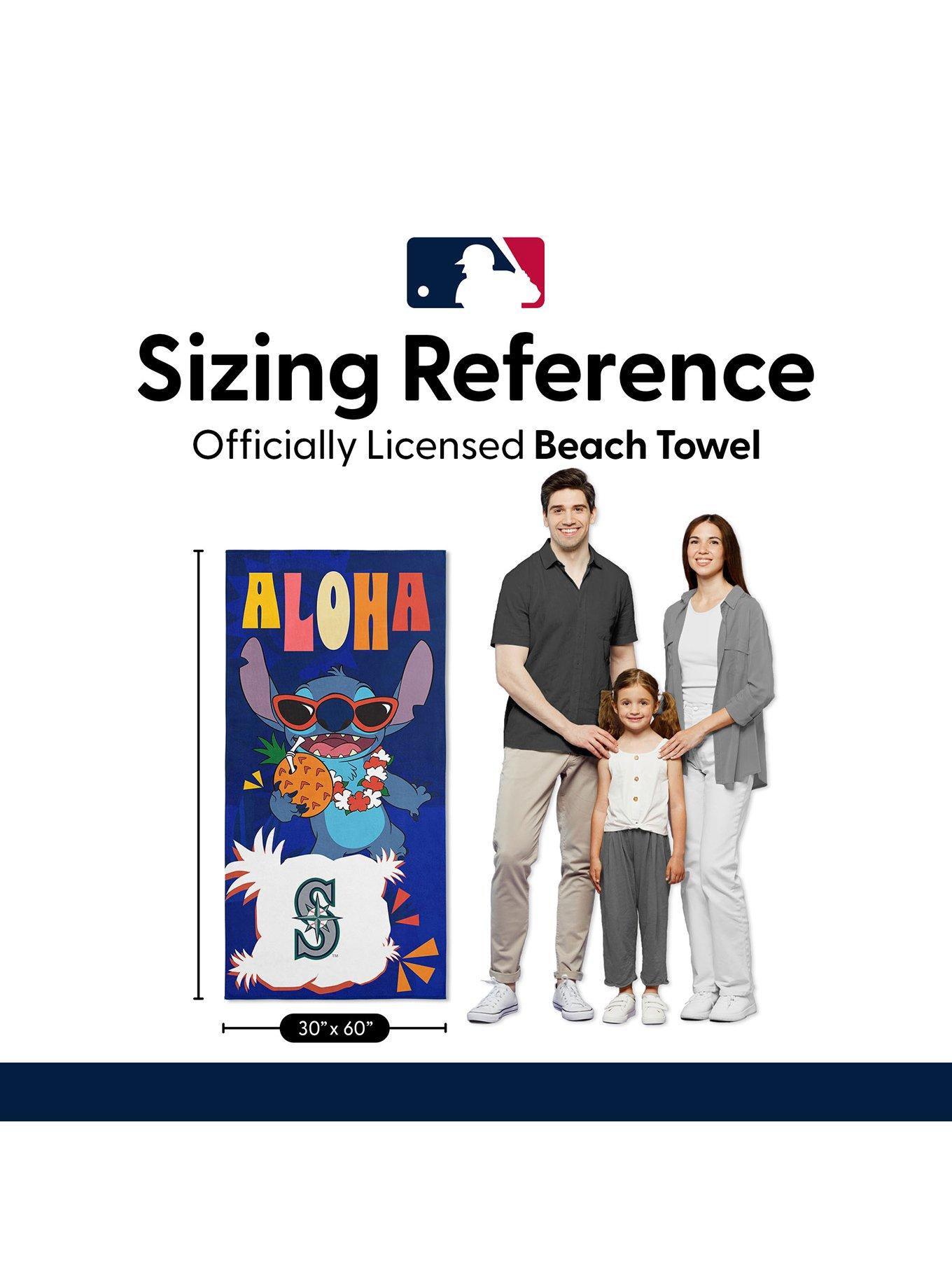 MLB Seattle Mariners Disney Lilo & Stitch Tropic Royal Microfiber Beach Towel, , alternate - view 6