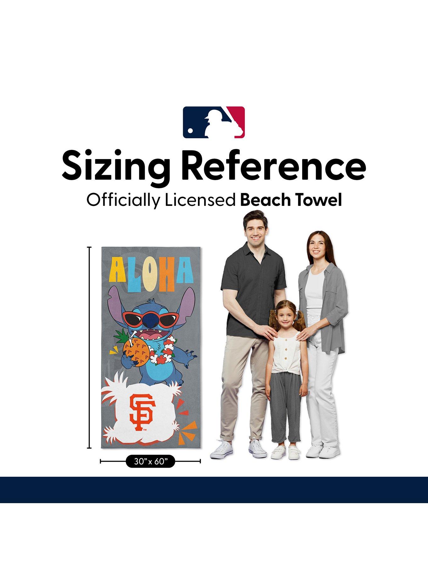 MLB San Francisco Giants Disney Lilo & Stitch Tropic Grey Microfiber Beach Towel, , alternate - view 6