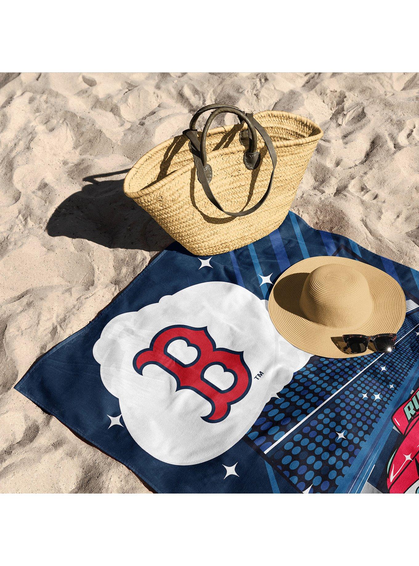 MLB Boston Red Sox Disney Pixar Cars Speedline Navy Microfiber Beach Towel, , alternate - view 3
