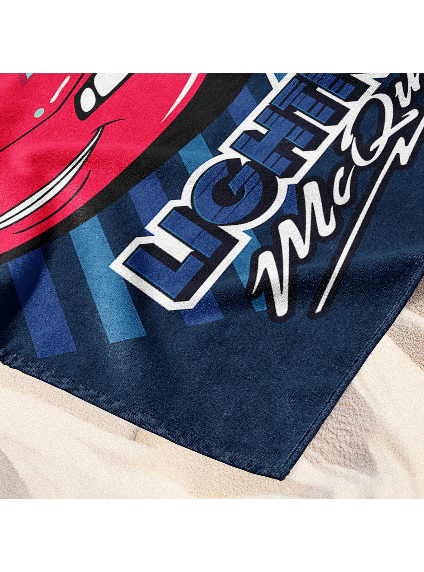 MLB Chicago Cubs Disney Pixar Cars Speedline Navy Microfiber Beach Towel, , alternate - view 5