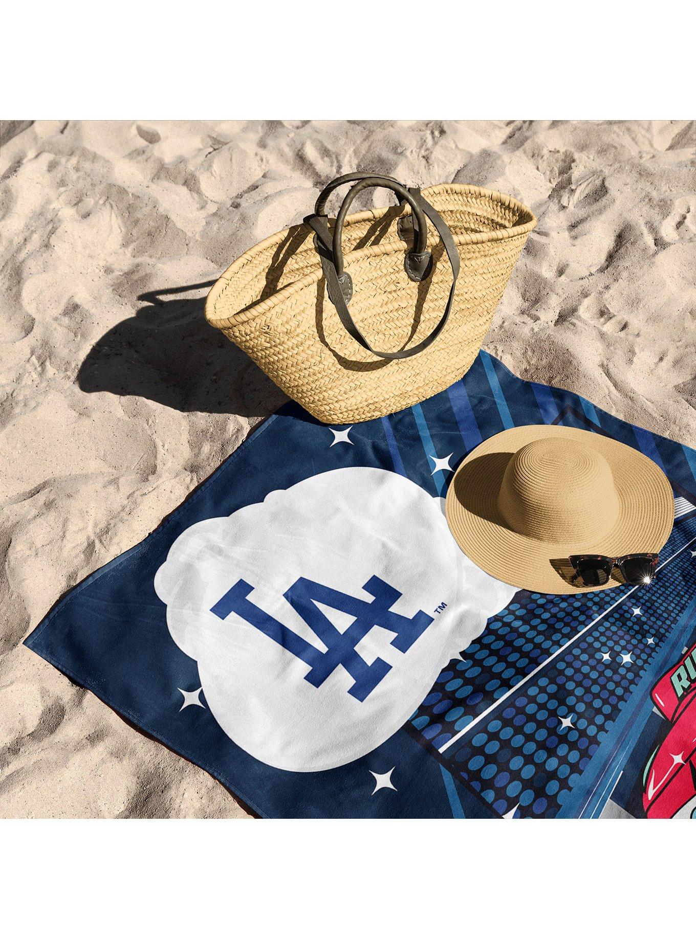 MLB Los Angeles Dodgers Disney Pixar Cars Speedline Navy Microfiber Beach Towel, , alternate - view 3