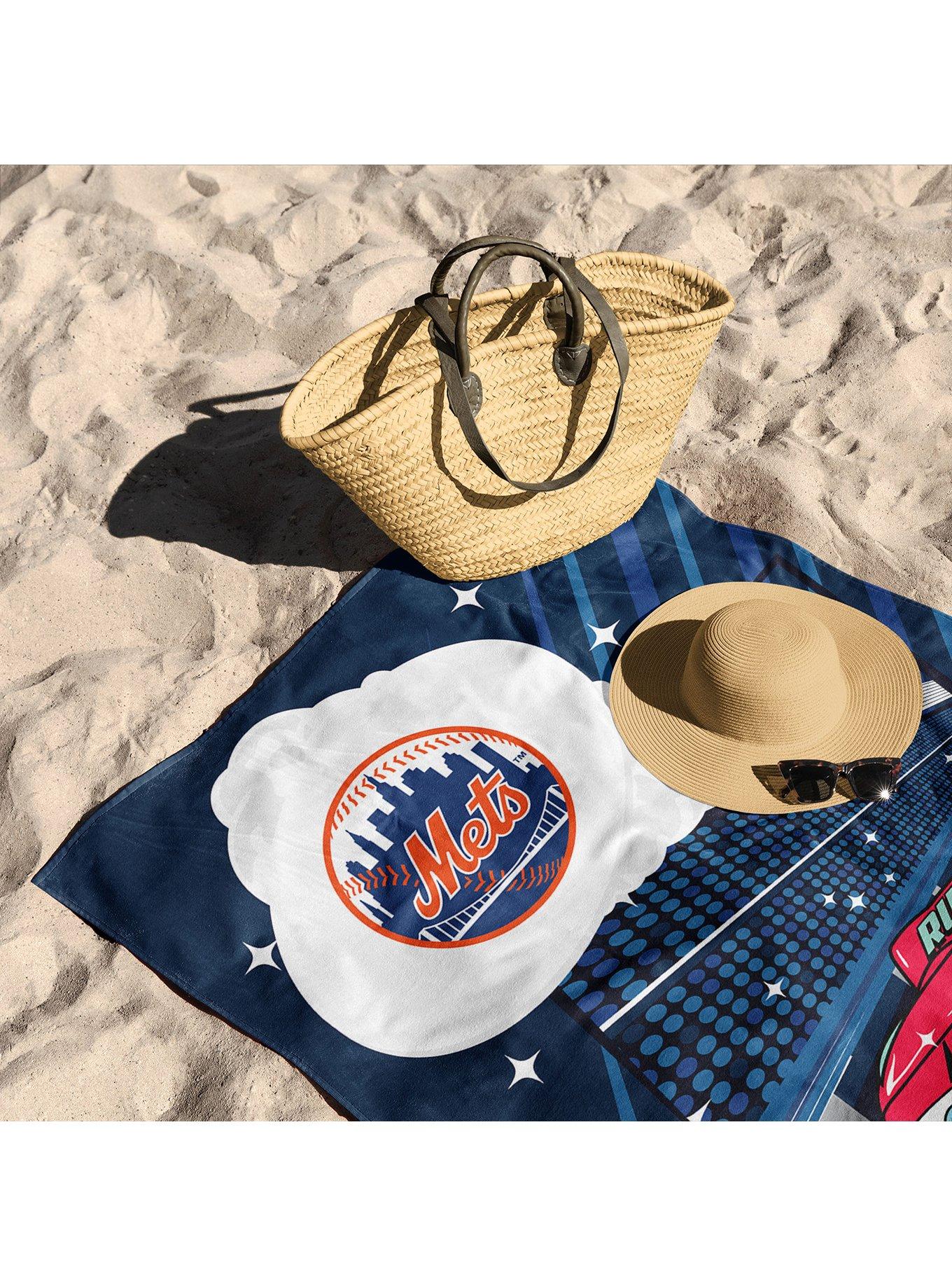 MLB New York Mets Disney Pixar Cars Speedline Navy Microfiber Beach Towel, , alternate - view 3