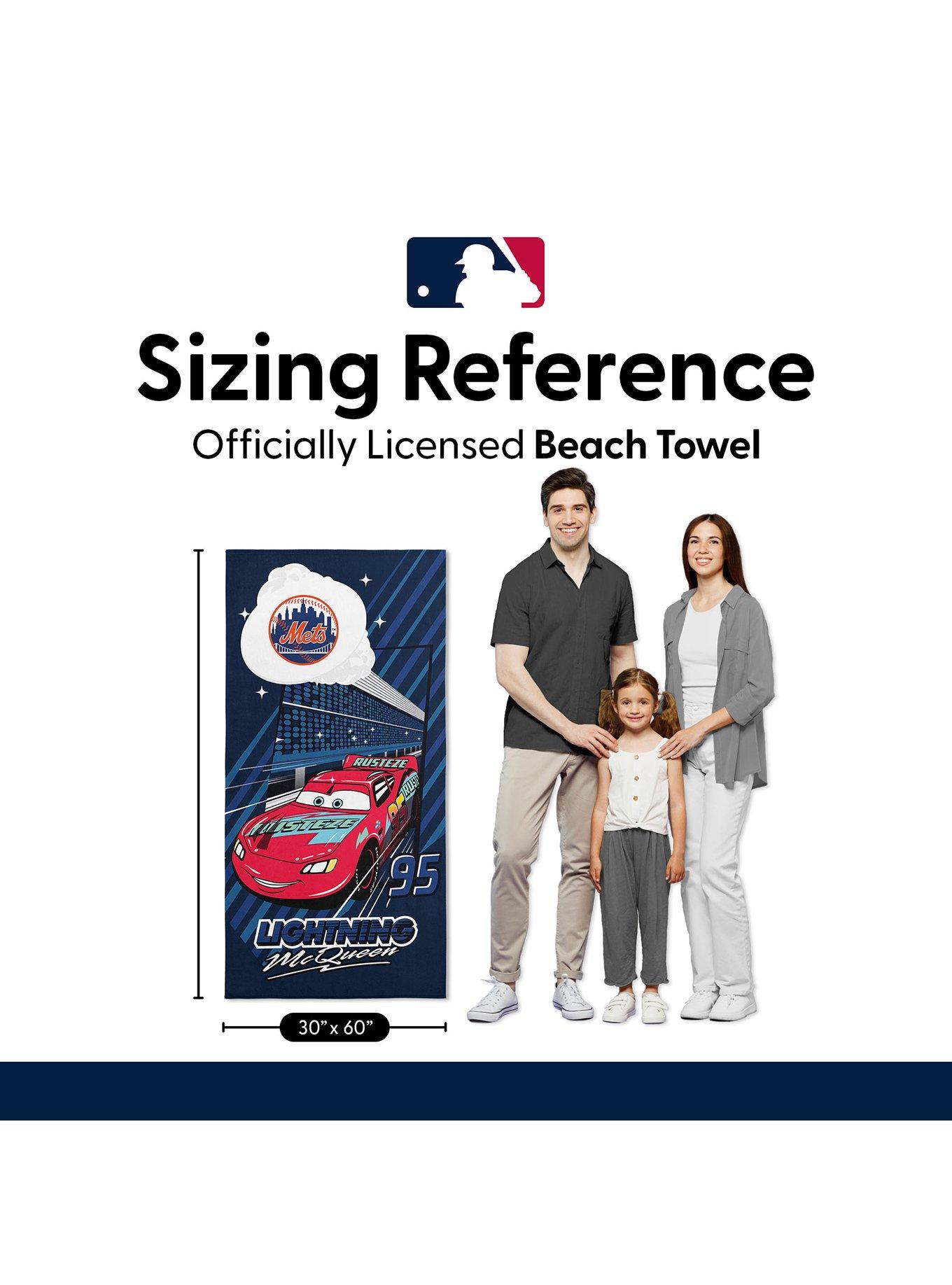 MLB New York Mets Disney Pixar Cars Speedline Navy Microfiber Beach Towel, , alternate - view 6