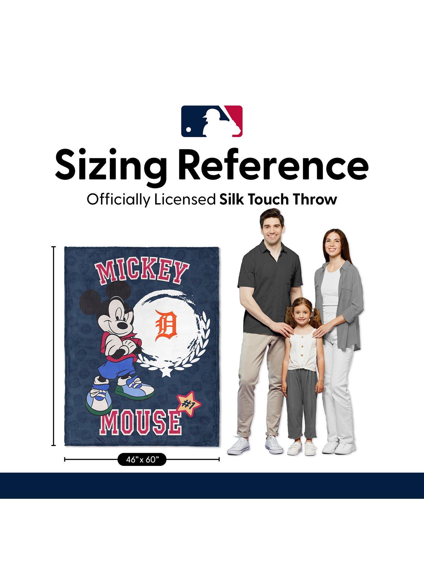 MLB Detroit Tigers Disney Mickey Mouse Baller Navy Silk Touch Throw Blanket, , alternate - view 6