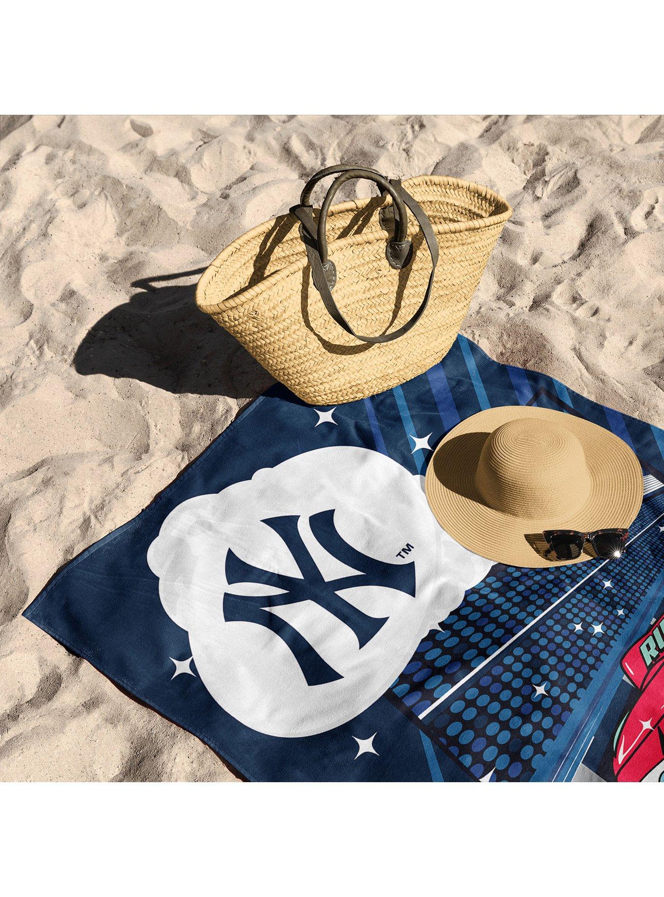 MLB New York Yankees Disney Pixar Cars Speedline Navy Microfiber Beach Towel, , alternate - view 3