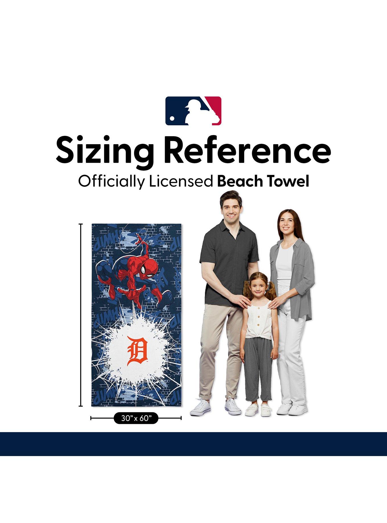 MLB Detroit Tigers Marvel Spider-Man Web Core Navy Microfiber Beach Towel, , alternate - view 6