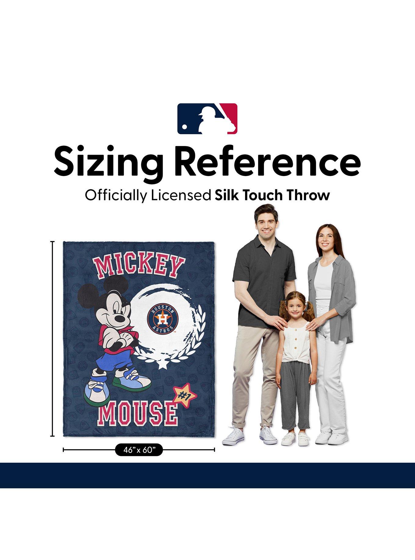MLB Houston Astros Disney Mickey Mouse Baller Navy Silk Touch Throw Blanket, , alternate - view 6