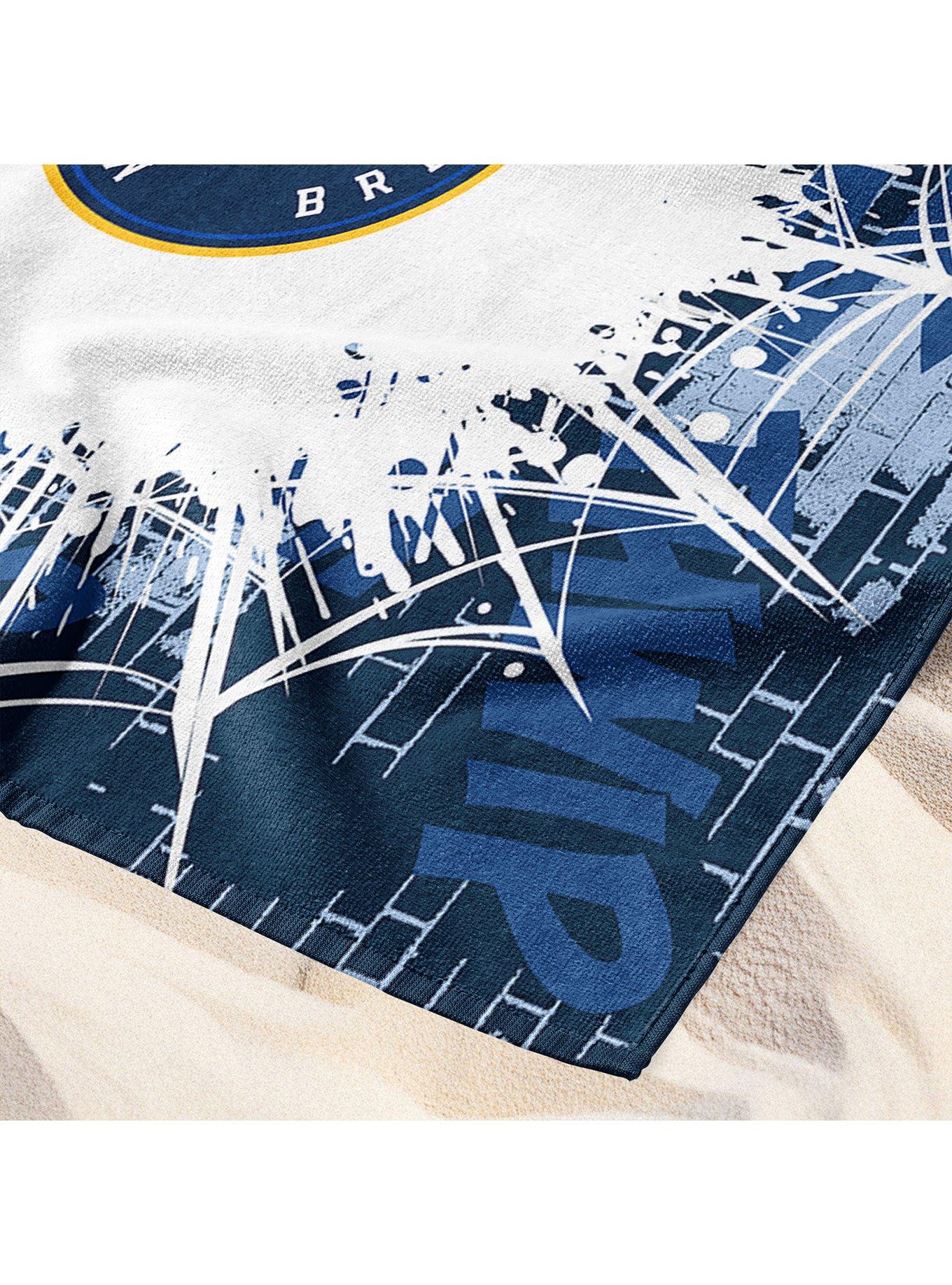 MLB Milwaukee Brewers Marvel Spider-Man Web Core Navy Microfiber Beach Towel, , alternate - view 5