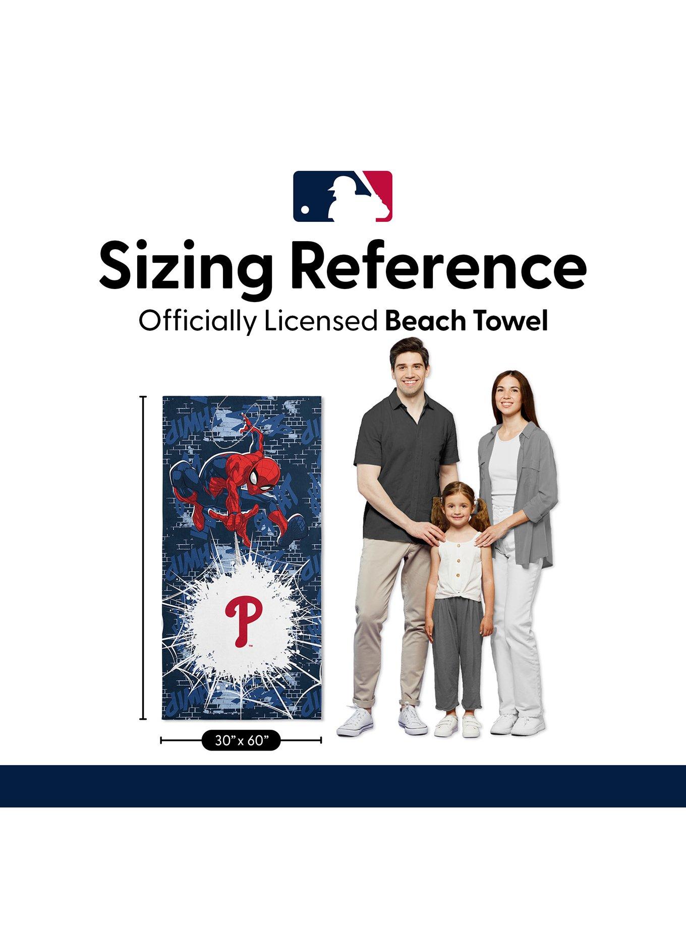 MLB Philadelphia Phillies Marvel Spider-Man Web Core Navy Microfiber Beach Towel, , alternate - view 6