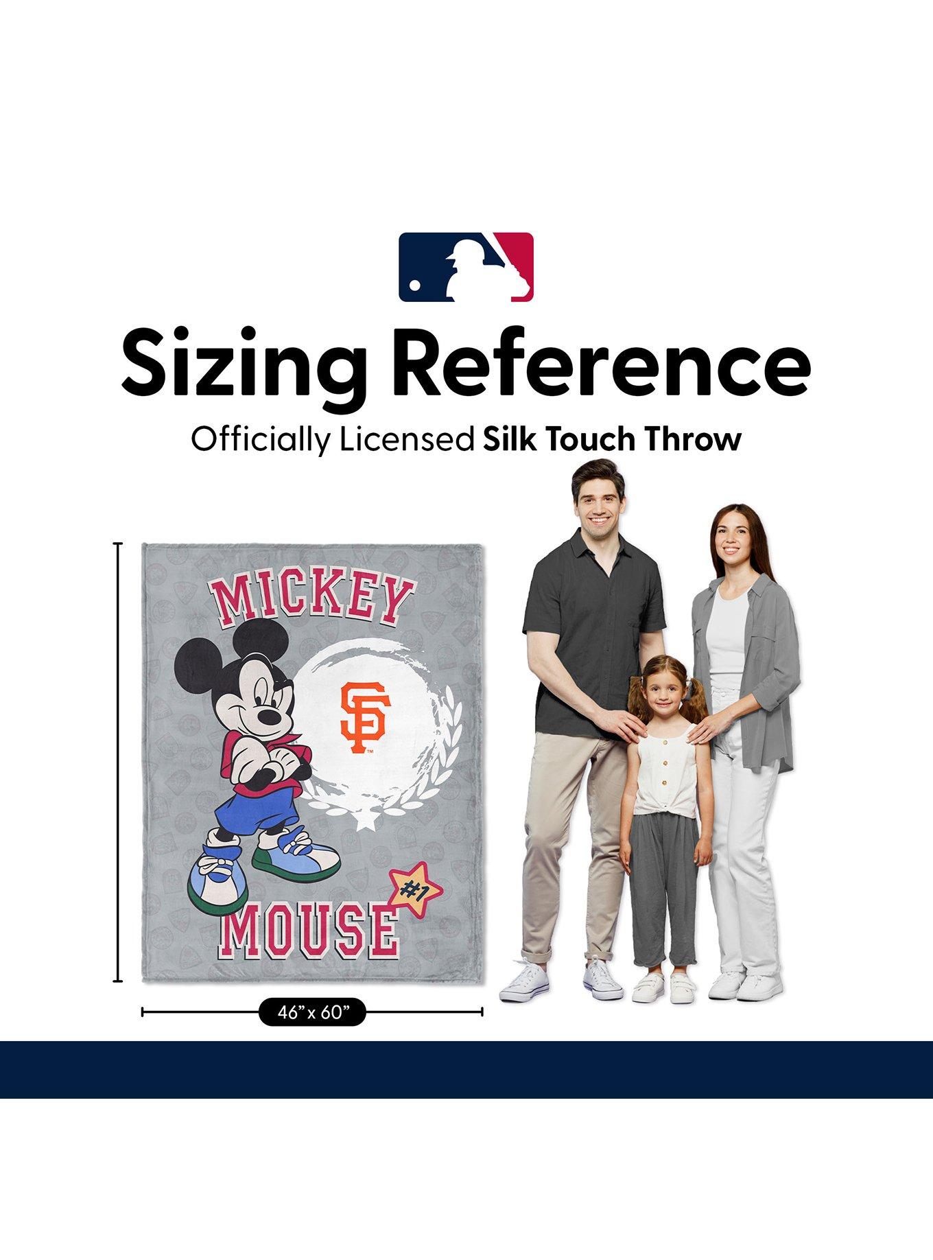 MLB San Francisco Giants Disney Mickey Mouse Baller Grey Silk Touch Throw Blanket, , alternate - view 6