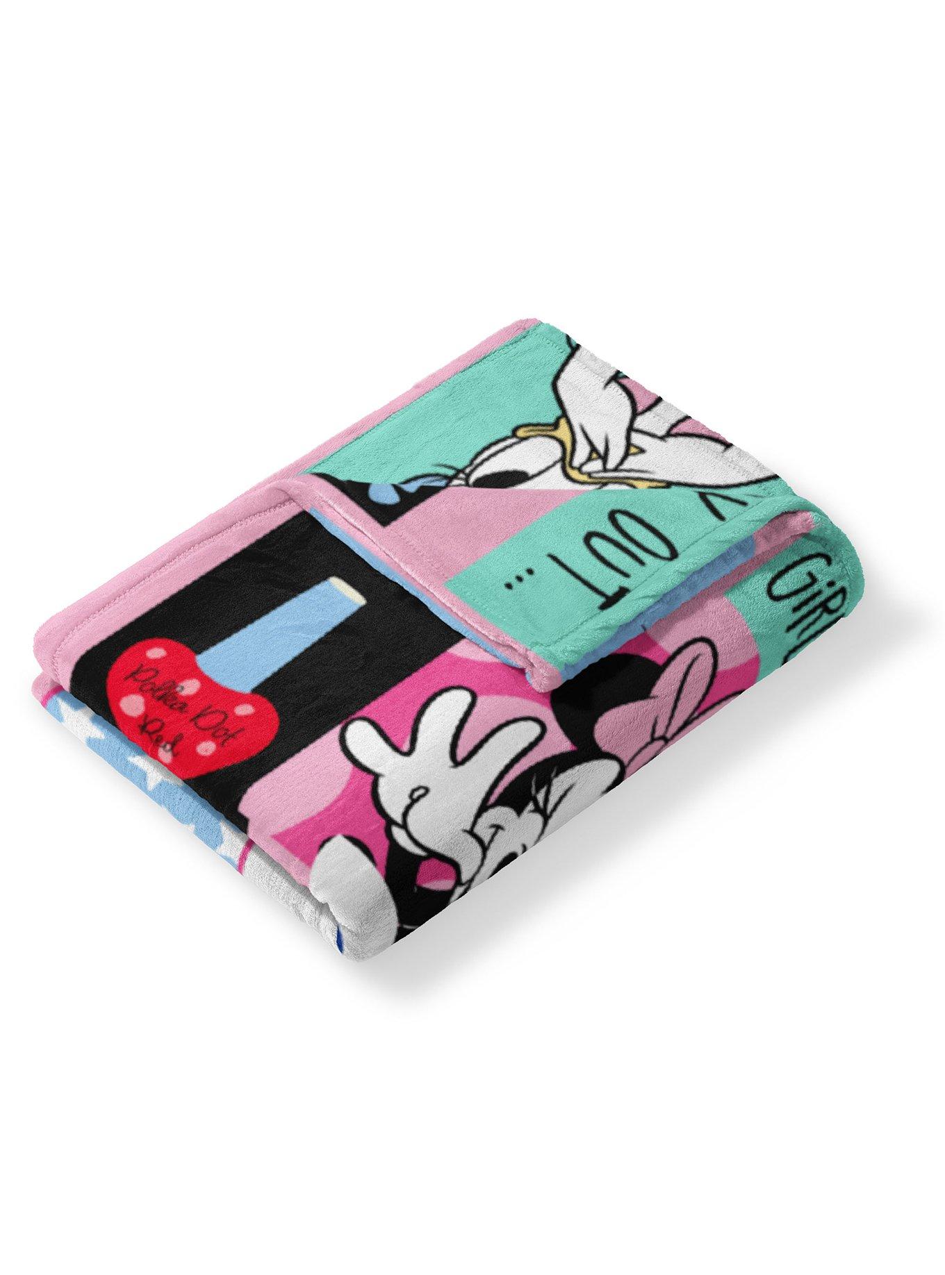 MLB Los Angeles Dodgers Disney Minnie Mouse Checker Floral Pink Silk Touch Throw Blanket, , alternate - view 4