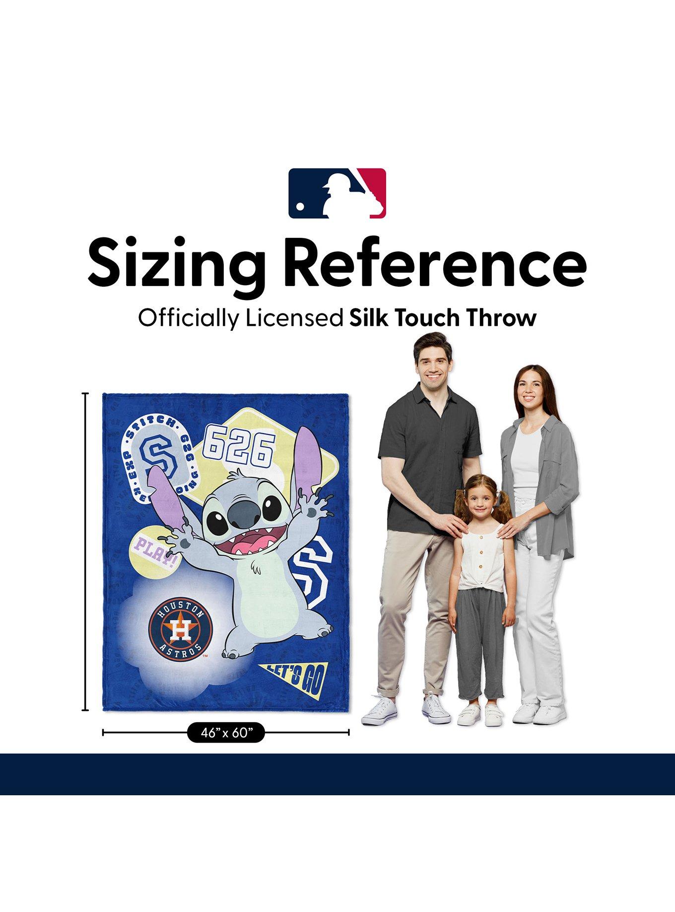 MLB Houston Astros Disney Lilo & Stitch Stickers Royal Silk Touch Throw Blanket, , alternate - view 6