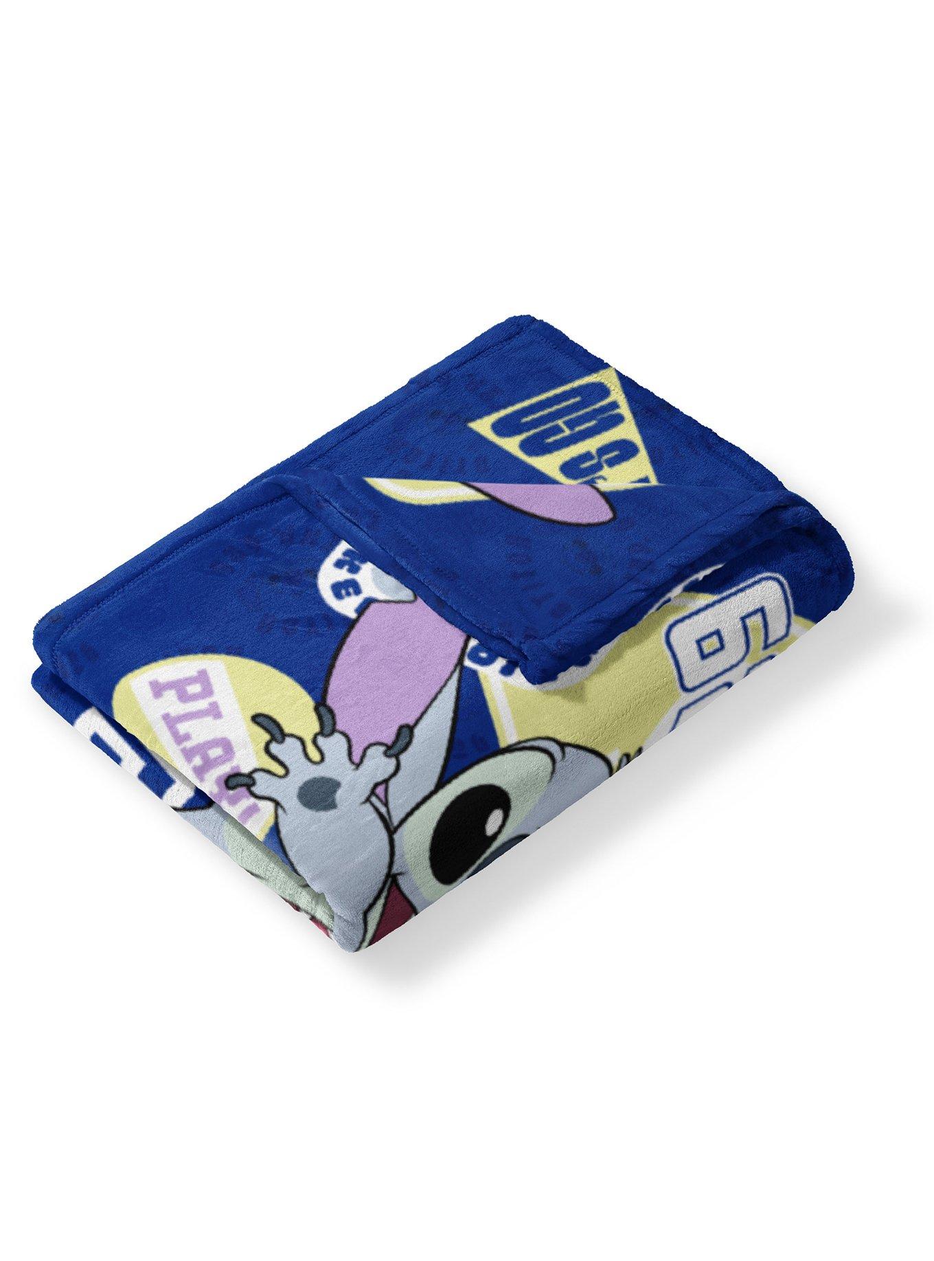 MLB Los Angeles Dodgers Disney Lilo & Stitch Stickers Royal Silk Touch Throw Blanket, , alternate - view 4