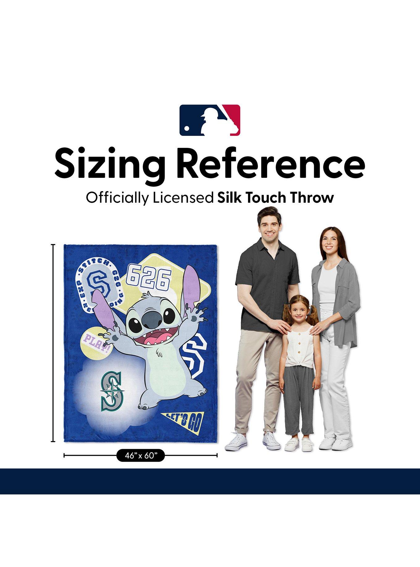 MLB Seattle Mariners Disney Lilo & Stitch Stickers Royal Silk Touch Throw Blanket, , alternate - view 6