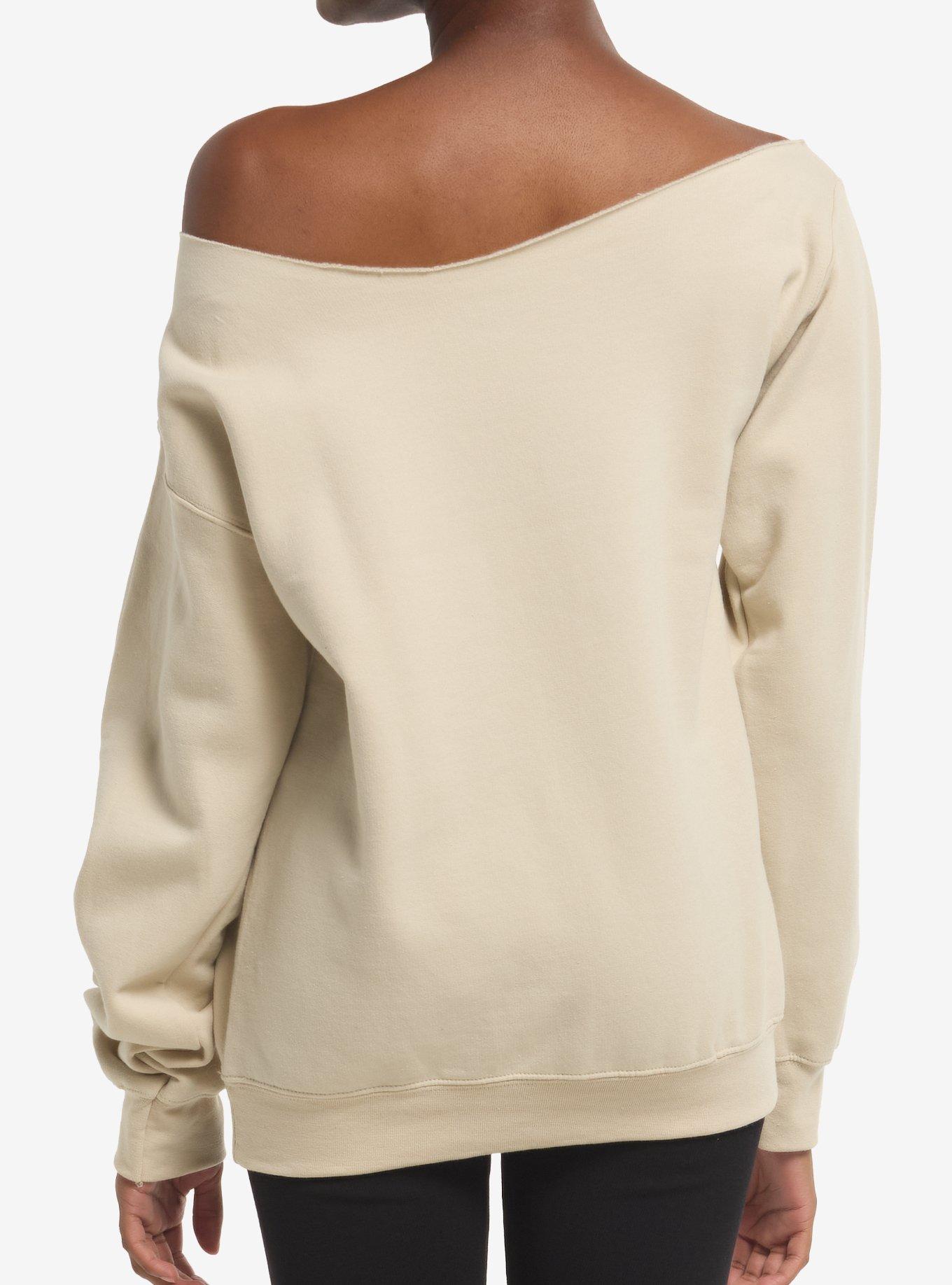 My Chemical Romance Danger Days Girls Off-Shoulder Sweatshirt, NATURAL, alternate - view 3