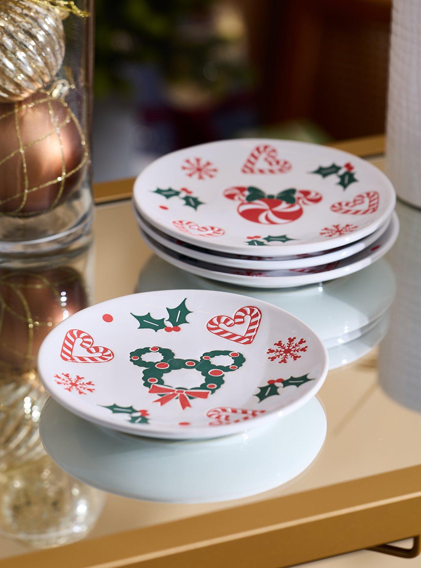 Disney Mickey & Minnie Peppermint Holiday Plate Set, , alternate - view 2