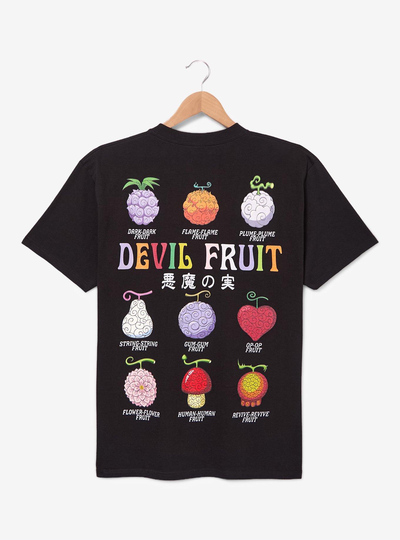 One Piece Devil Fruit Black T-Shirt - BoxLunch Exclusive, BLACK, alternate - view 2