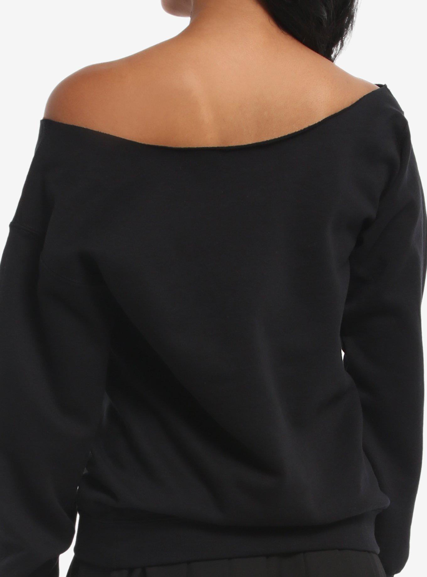 Twenty One Pilots Breach Girls Off-Shoulder Sweatshirt, BLACK, alternate - view 3