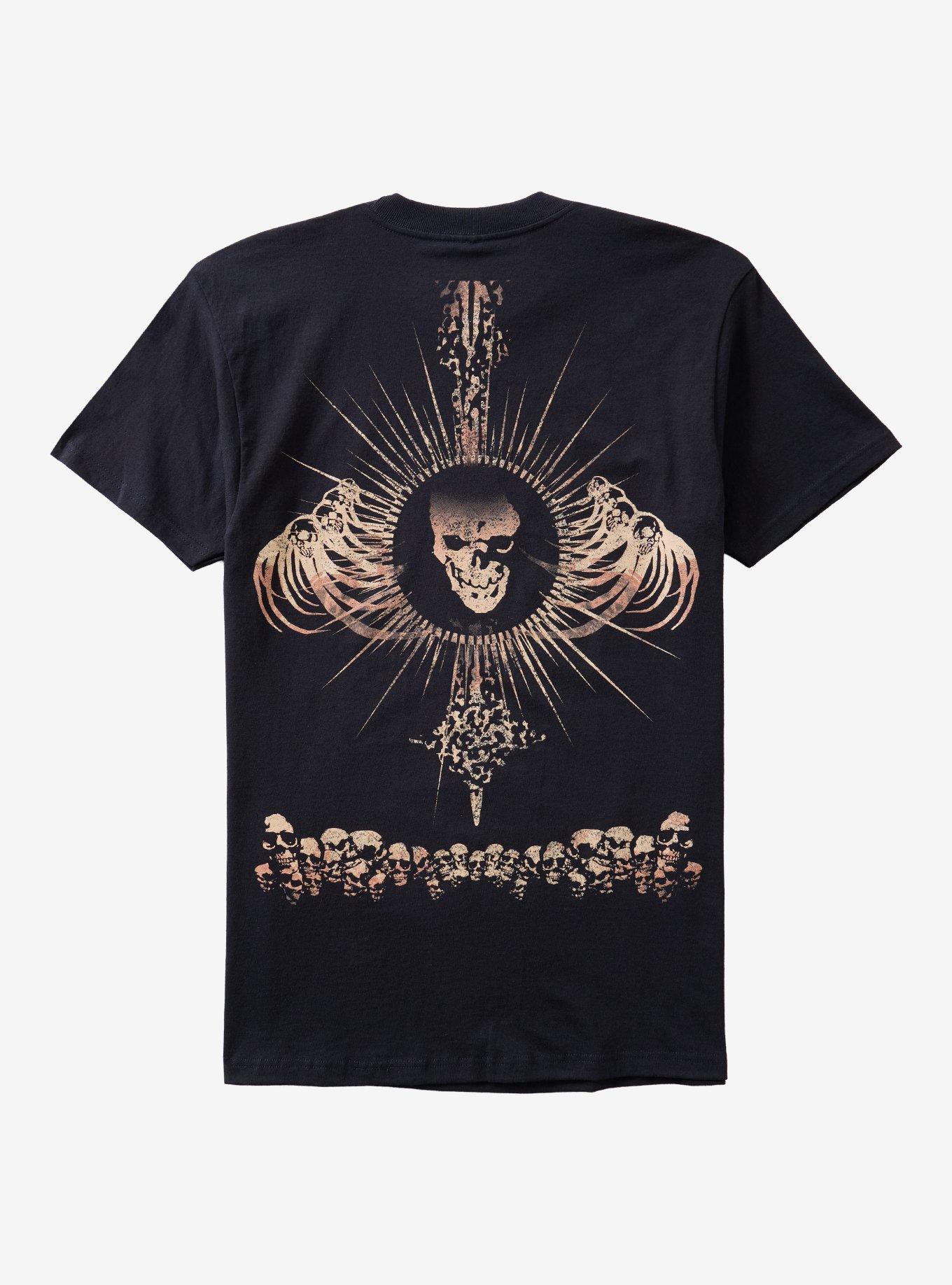 Death Note Ryuk Skull Bones T-Shirt, BLACK, alternate - view 2