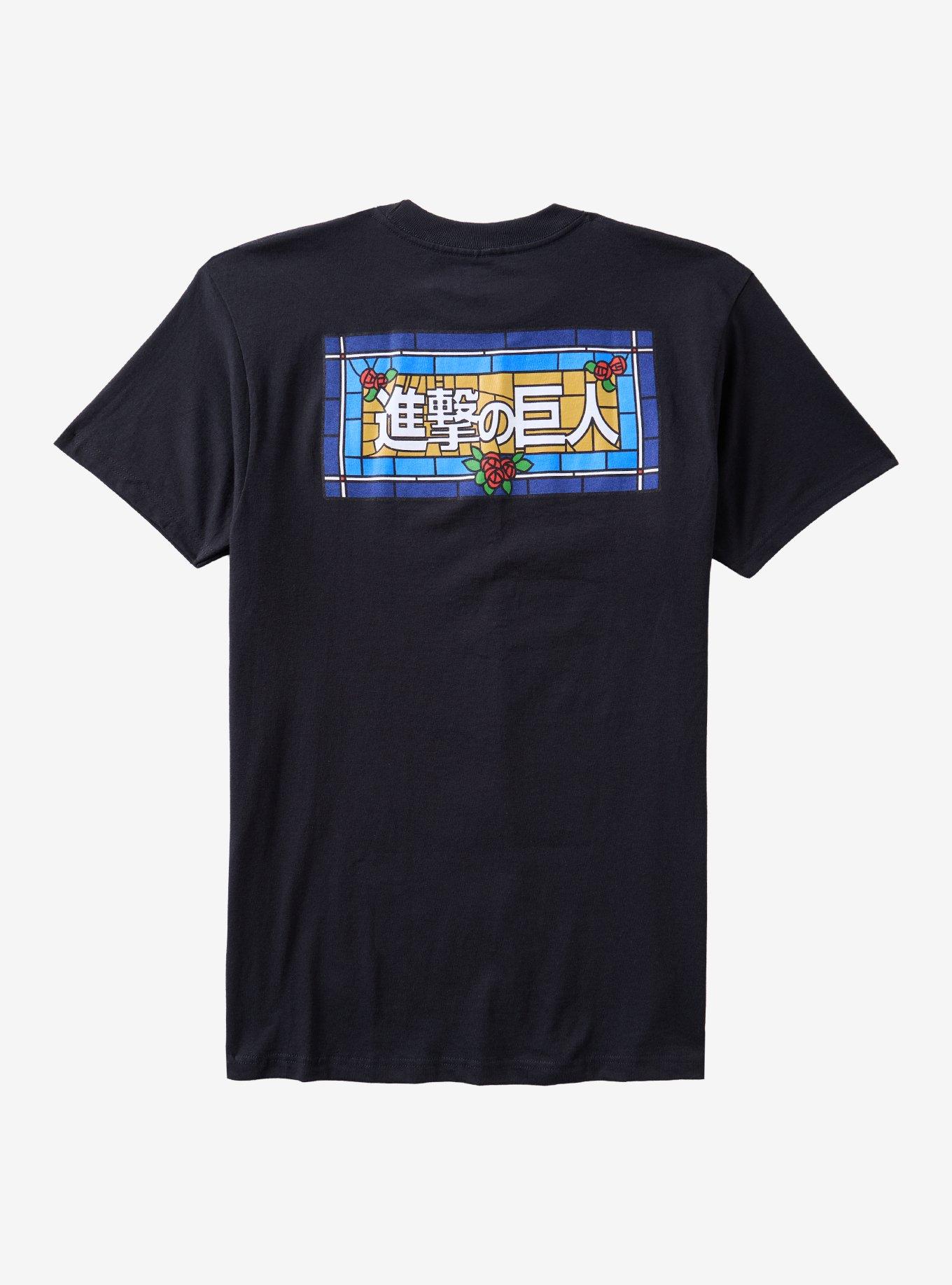 Attack On Titan Stained Glass T-Shirt, BLACK, alternate - view 2