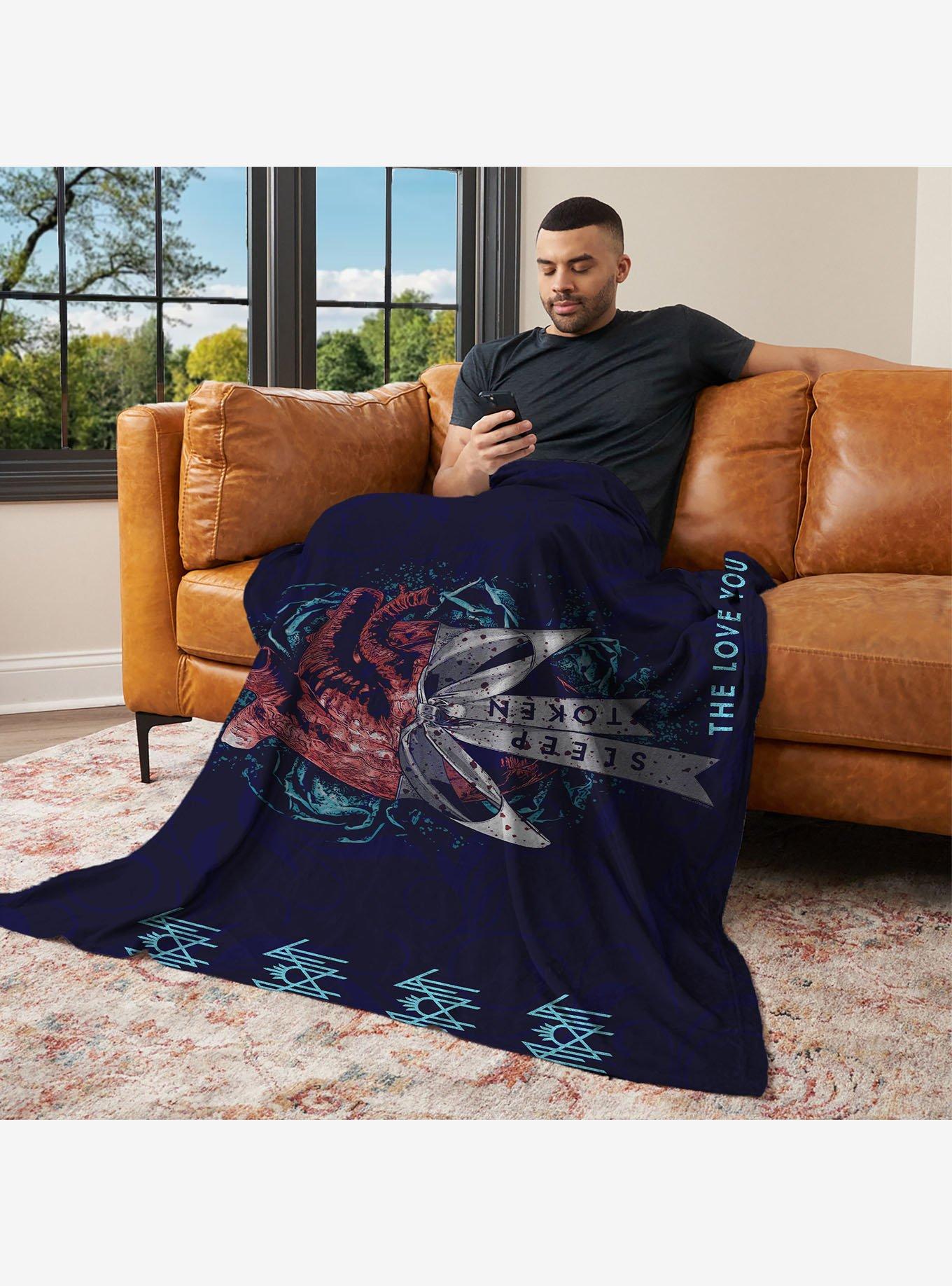 Sleep Token What The Heart Wants Mink Sherpa Throw Blanket, , alternate - view 3