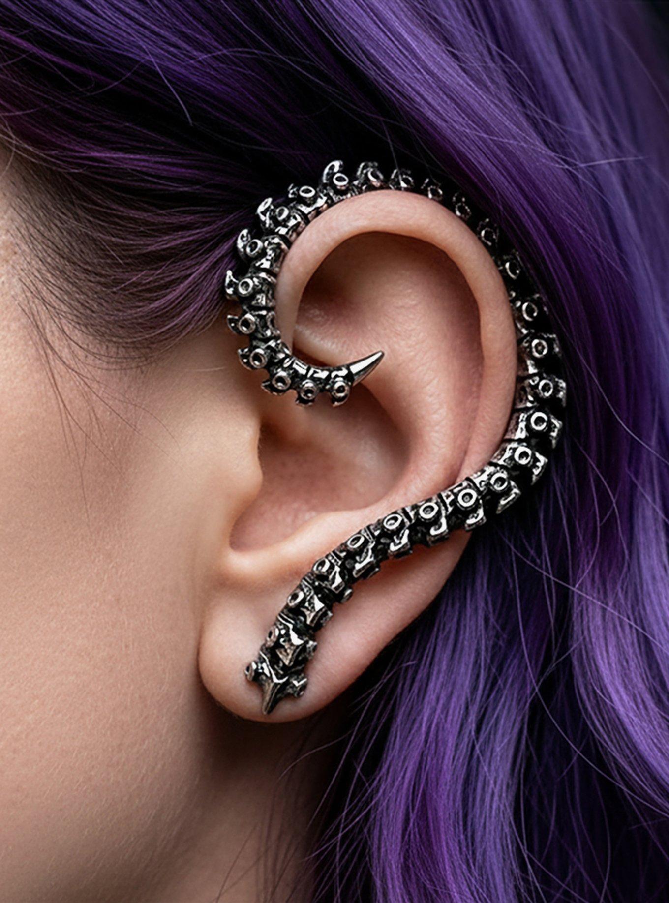 Spine Earwrap Earrings (Single), , alternate - view 4