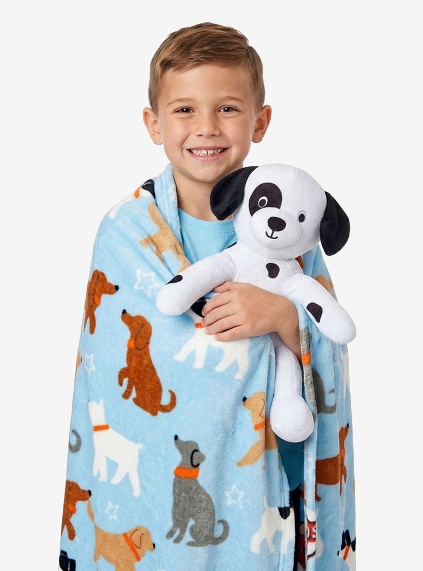 Rollee Pollee Dog Run Silk Touch Throw Blanket With Hugger, , alternate - view 2