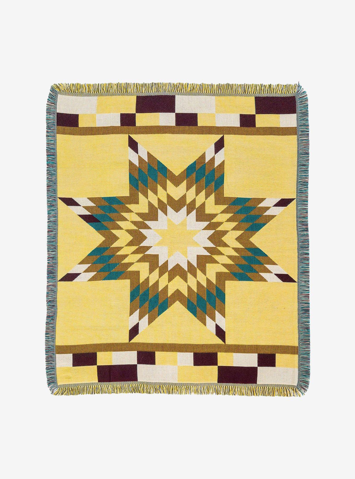 Barn Quilt Jacquard Tapestry Throw Blanket, , alternate - view 3