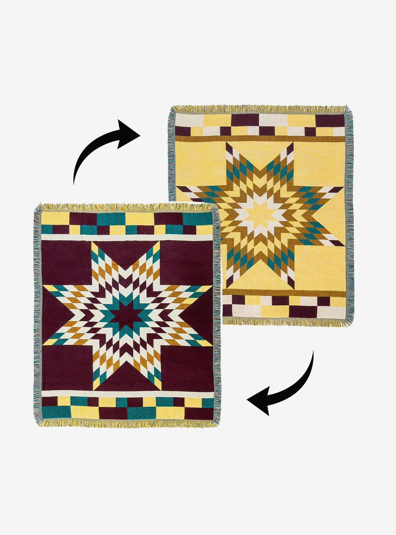 Barn Quilt Jacquard Tapestry Throw Blanket, , alternate - view 6