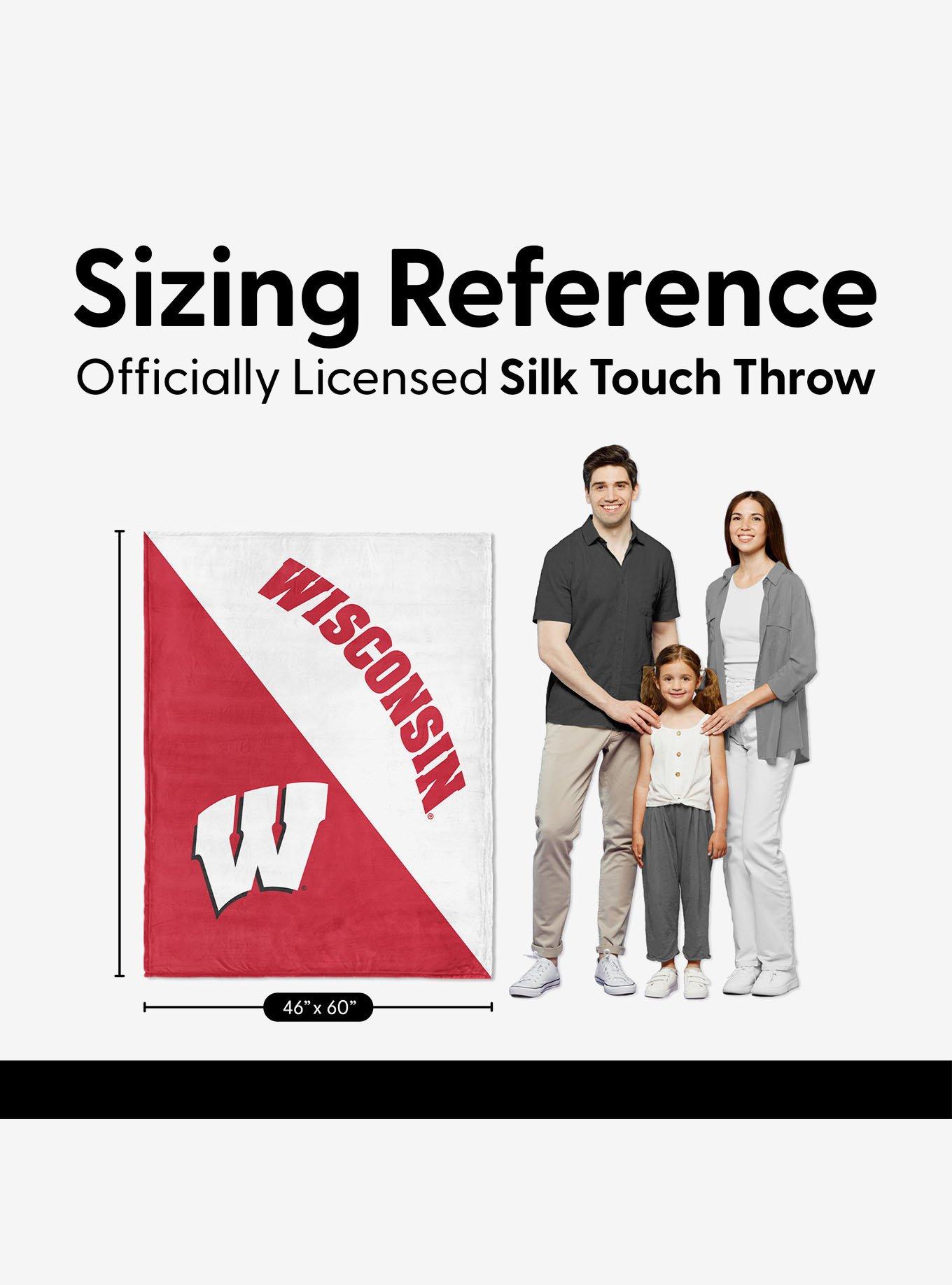 NCAA Wisconsin Badgers Halftone Silk Touch Throw Blanket, , alternate - view 6