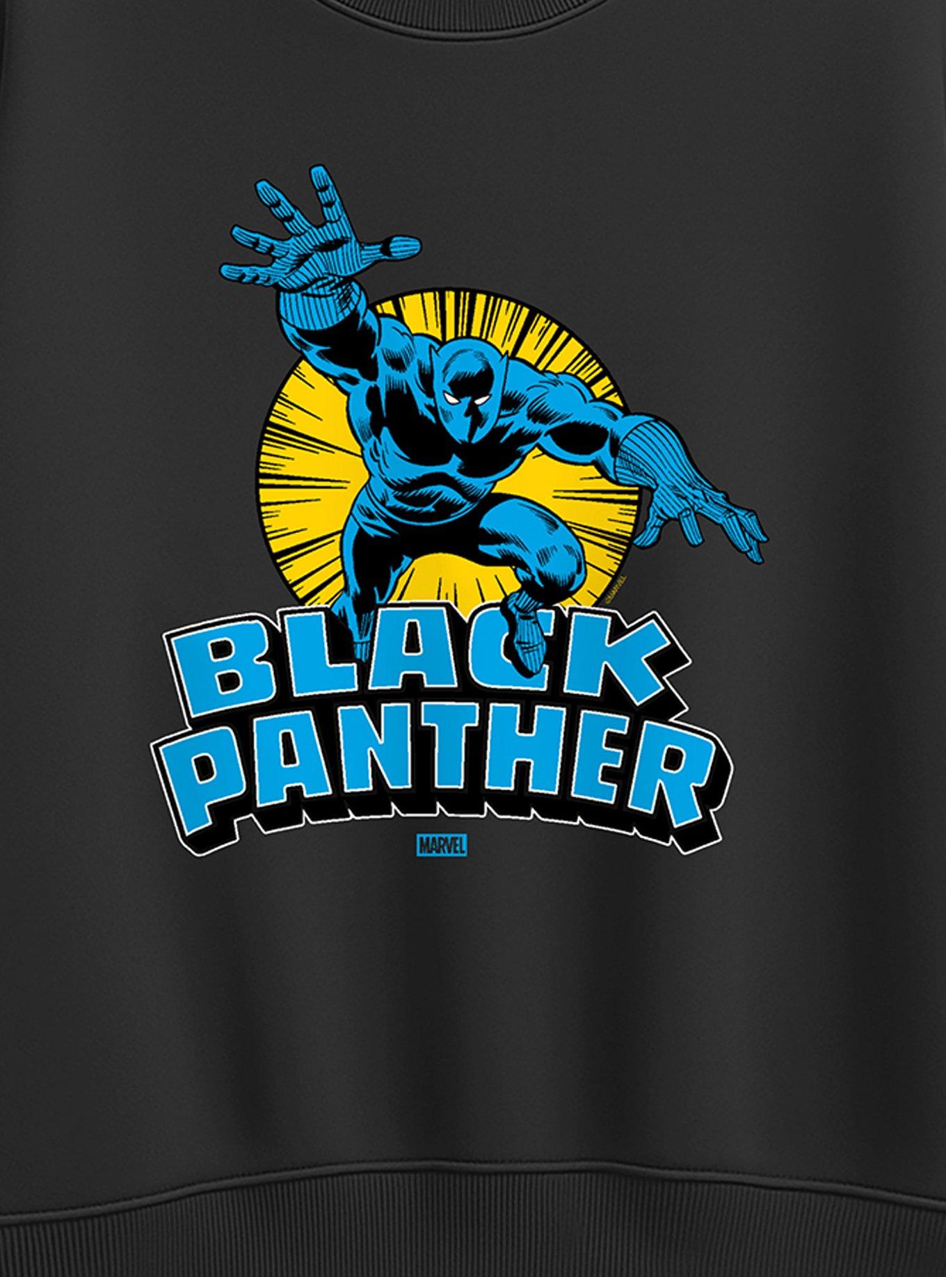 Marvel Black Panther Womens Oversized Sweatshirt, BLACK, alternate - view 2