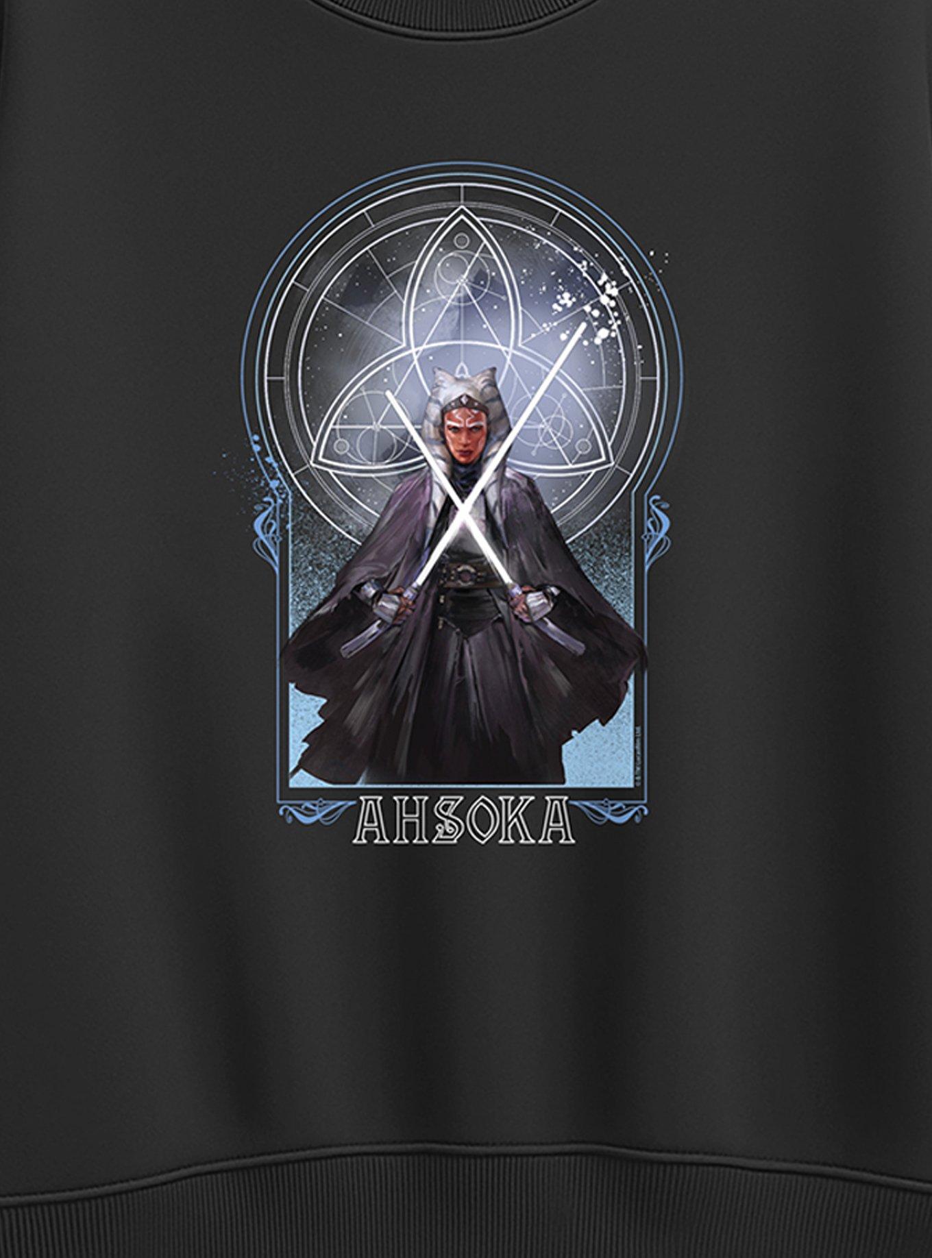 Star Wars: Ahsoka Celestial Womens Oversized Sweatshirt, BLACK, alternate - view 2