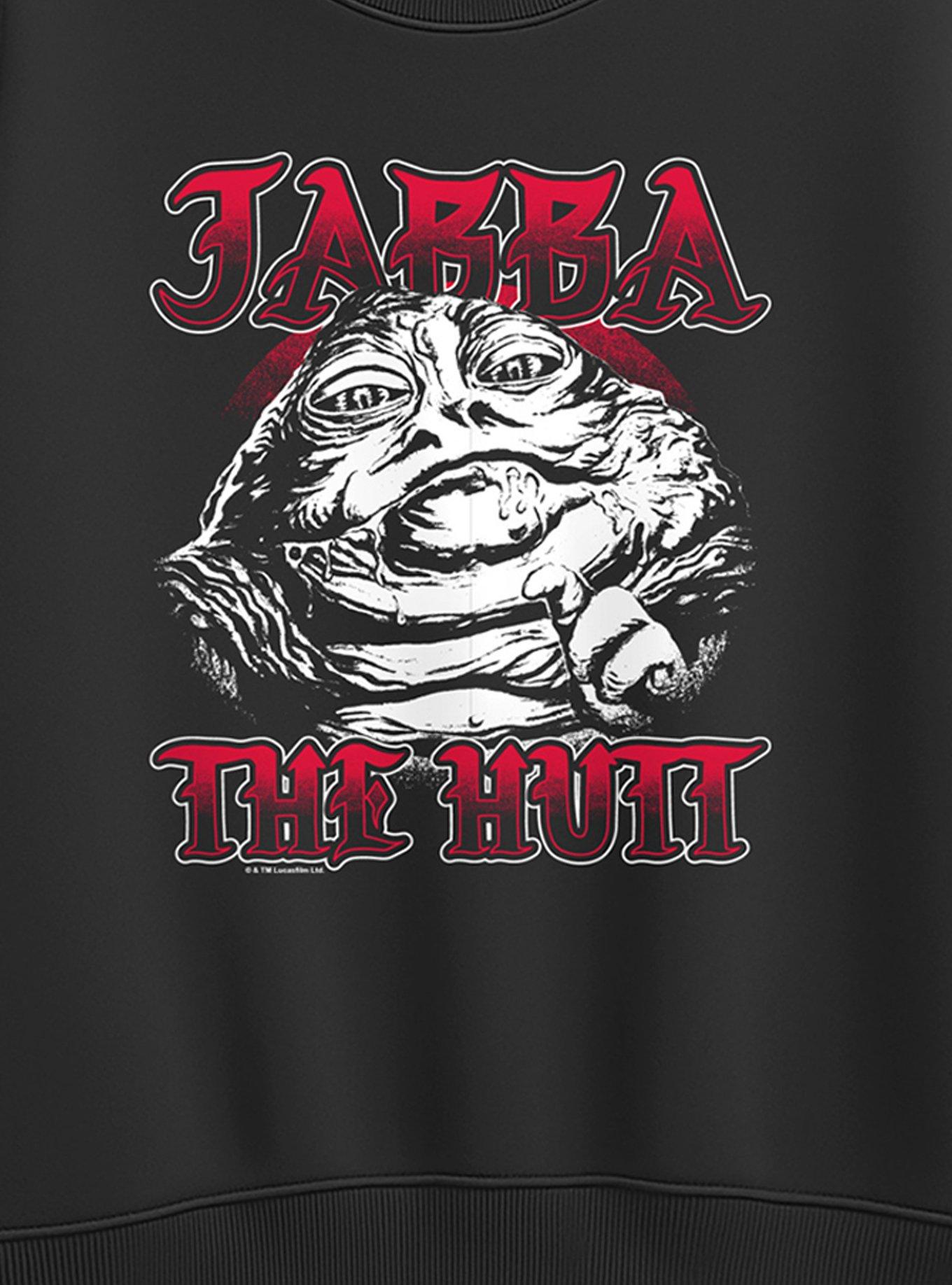 Star Wars Jabba The Hutt Womens Oversized Sweatshirt, BLACK, alternate - view 2