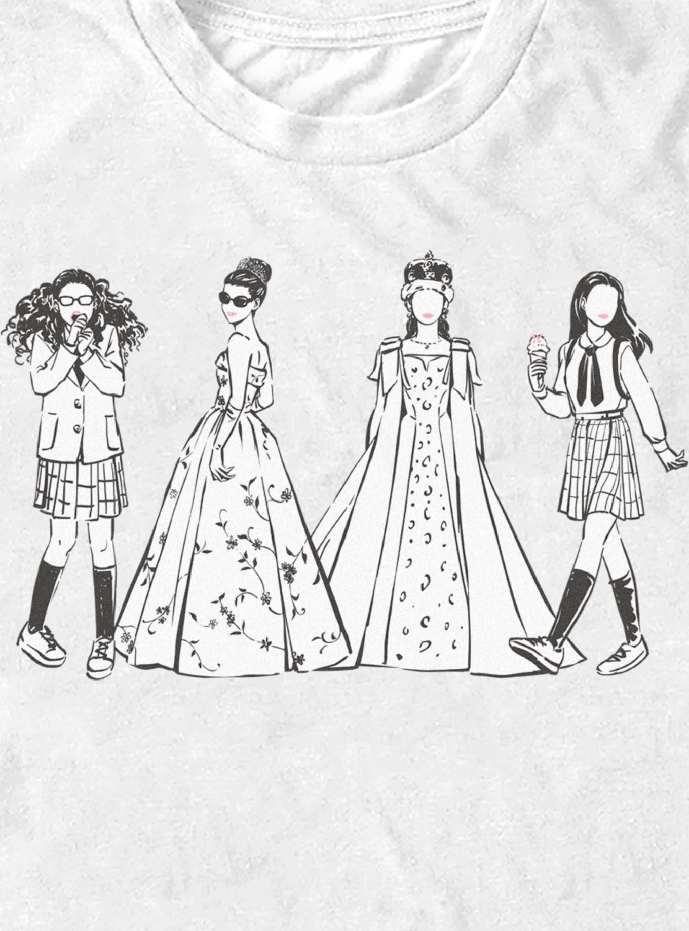 Disney The Princess Diaries Mia Line Up T-Shirt, WHITE, alternate - view 2