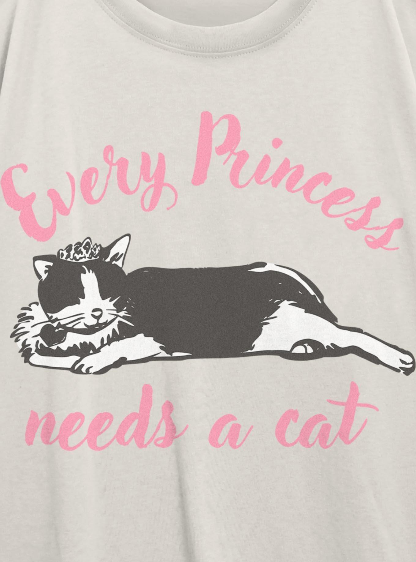 Disney The Princess Diaries Every Princess Needs A Cat Girls Oversized T-Shirt, EGRET, alternate - view 2