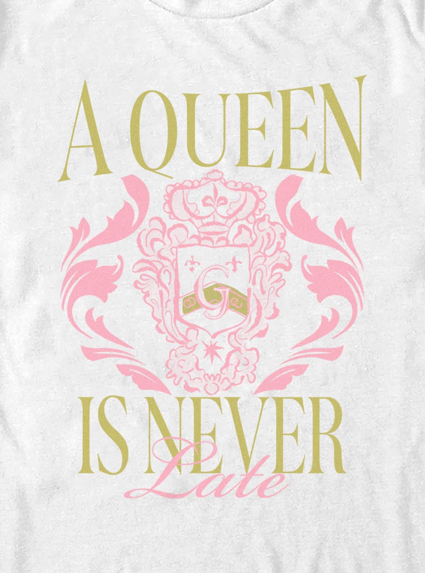 Disney The Princess Diaries A Queen Is Never Late T-Shirt, WHITE, alternate - view 2